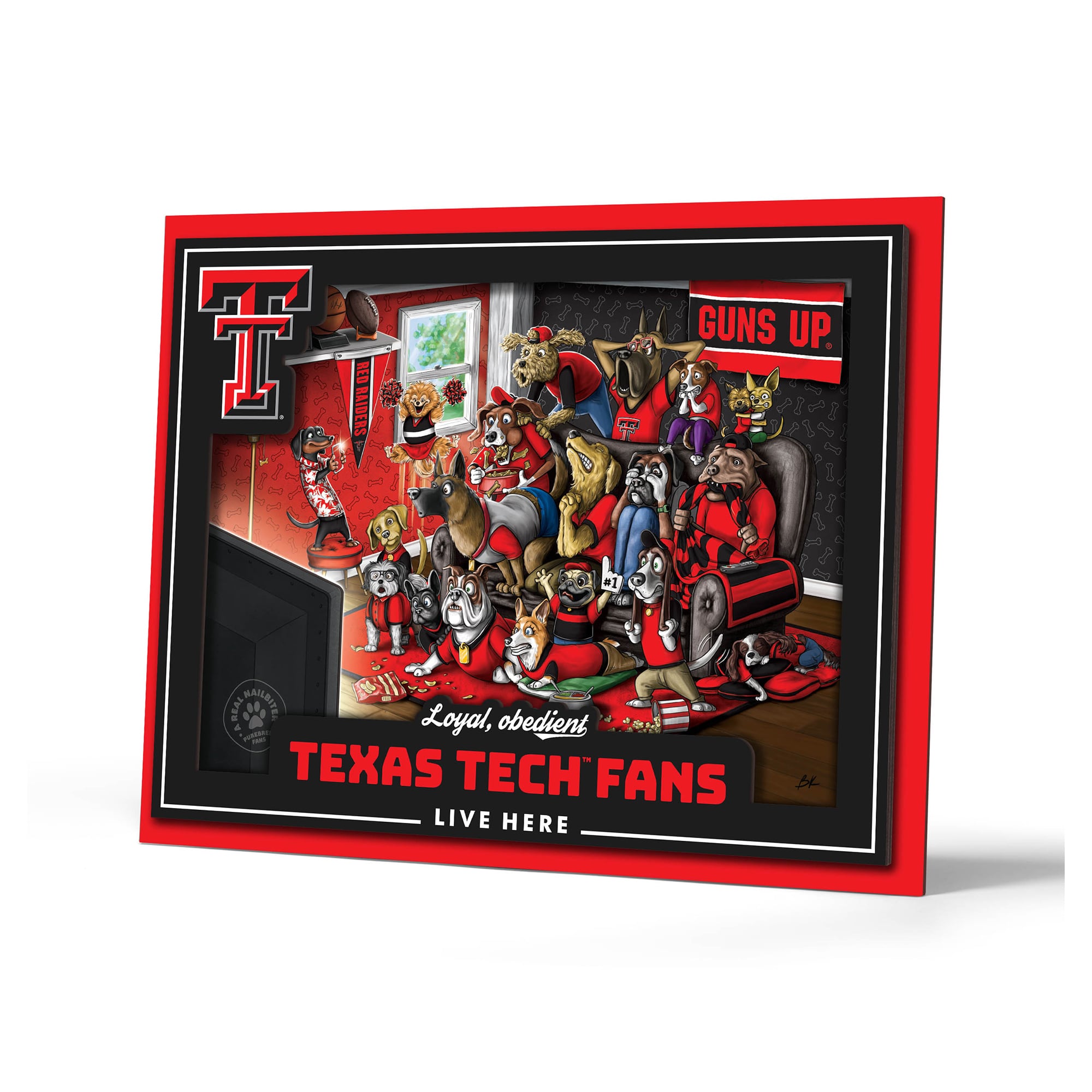 IDNA Texas Tech Red Raiders 13.25" x 17.25" Purebred Fans Wall Art