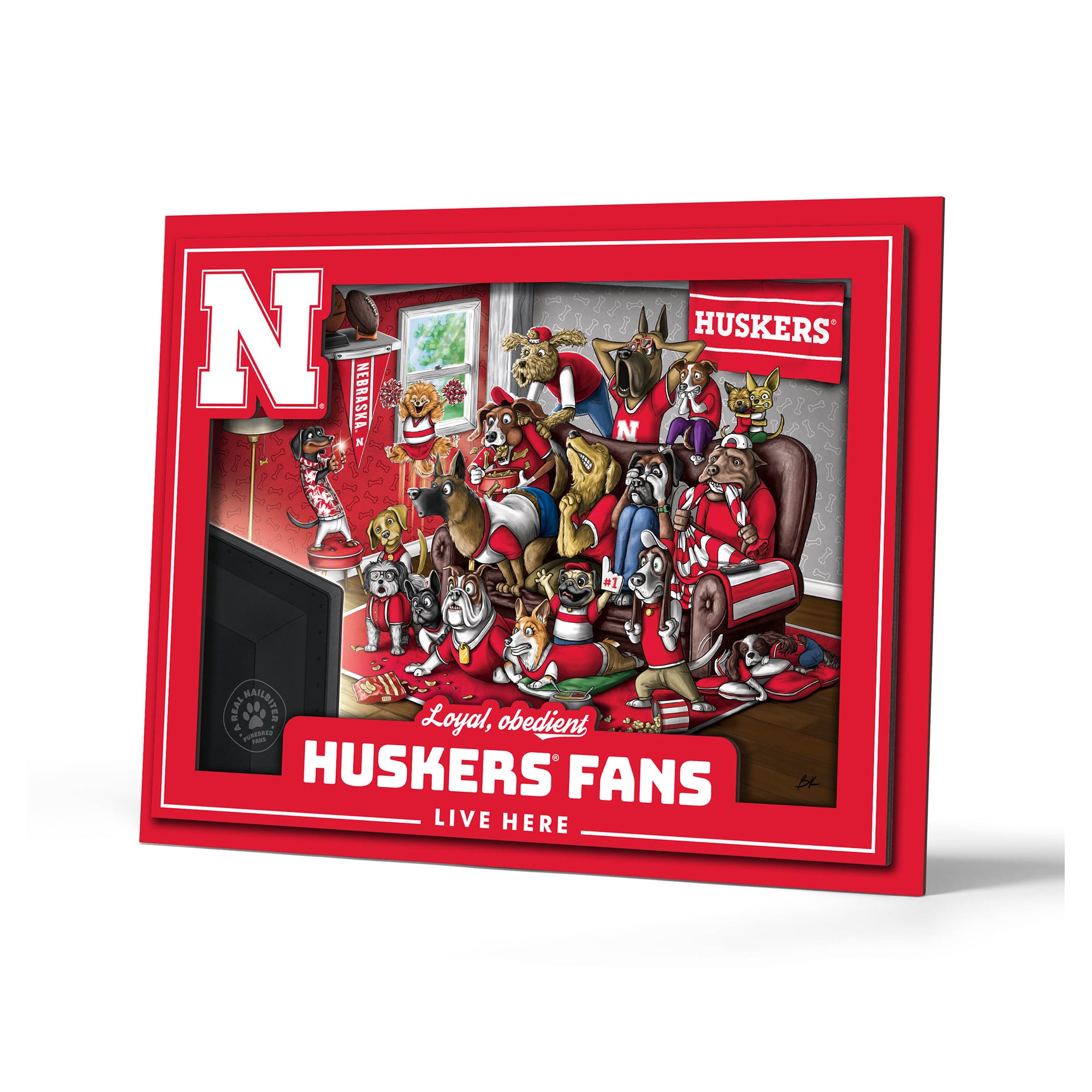 IDNA Nebraska Huskers 13.25" x 17.25" Purebred Fans Wall Art