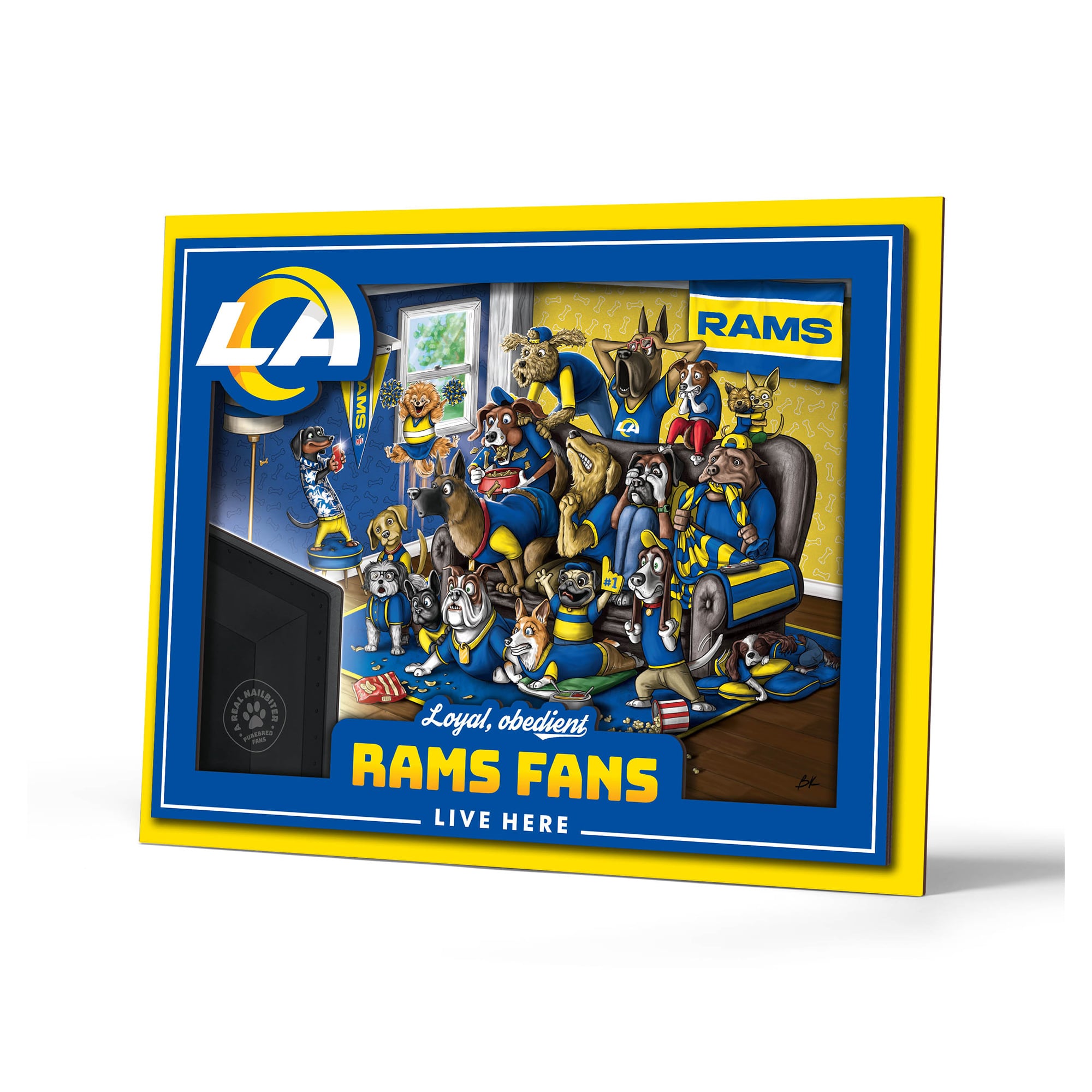 IDNA Los Angeles Rams 13.25" x 17.25" Purebred Fans Wall Art