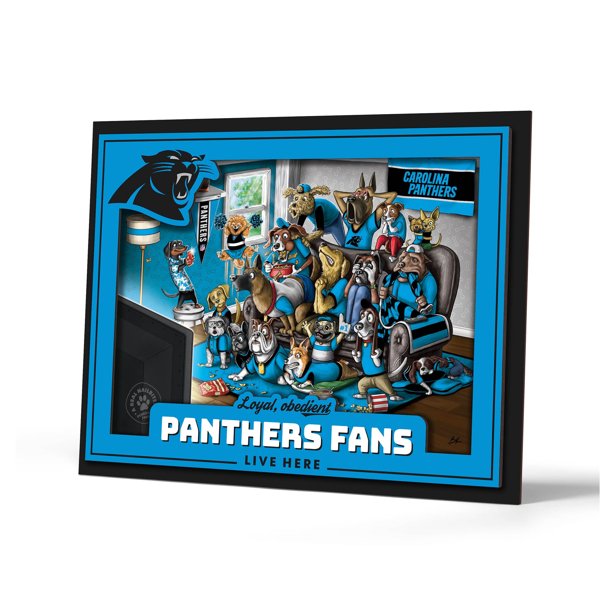 IDNA Carolina Panthers 13.25" x 17.25" Purebred Fans Wall Art