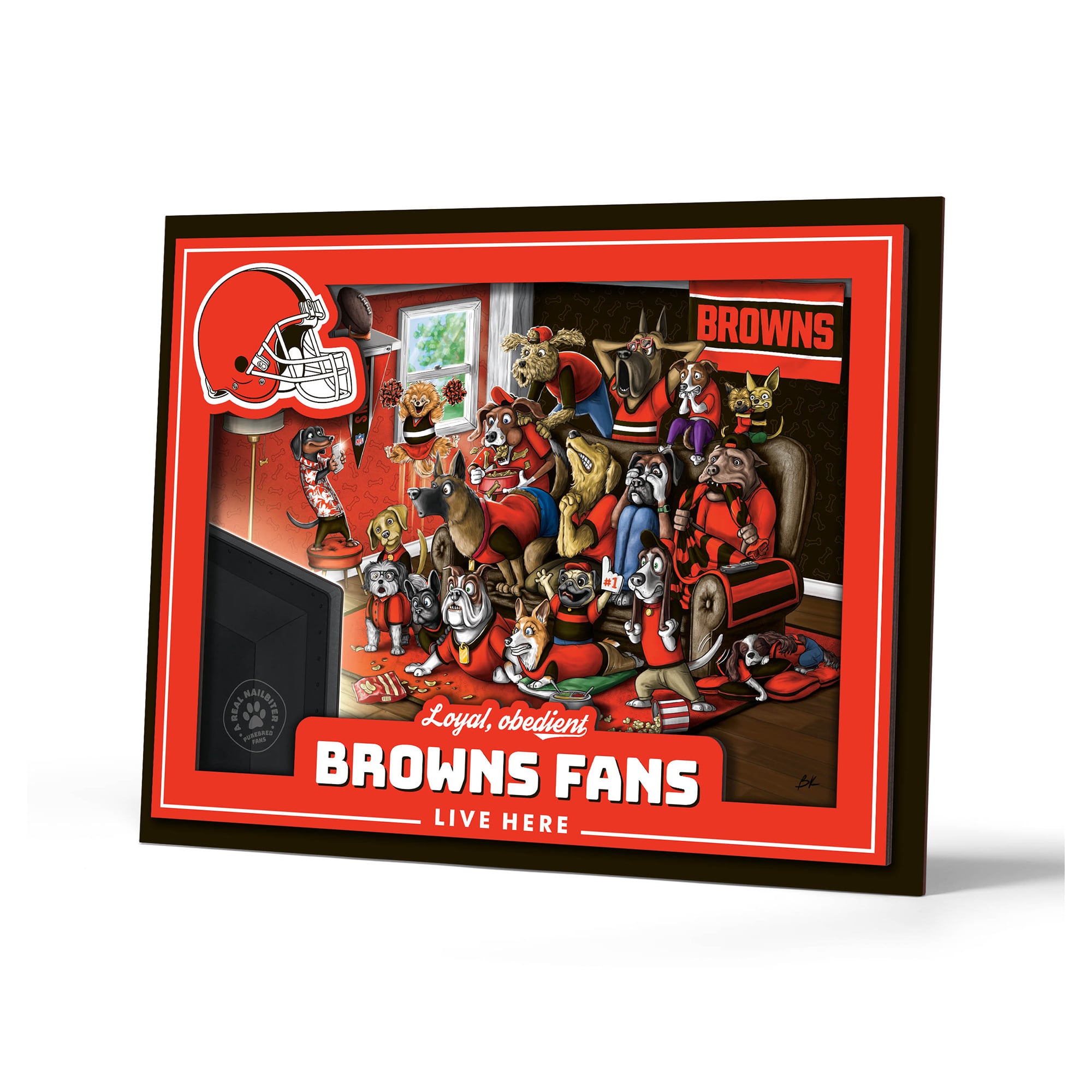 IDNA Cleveland Browns 13.25" x 17.25" Purebred Fans Wall Art