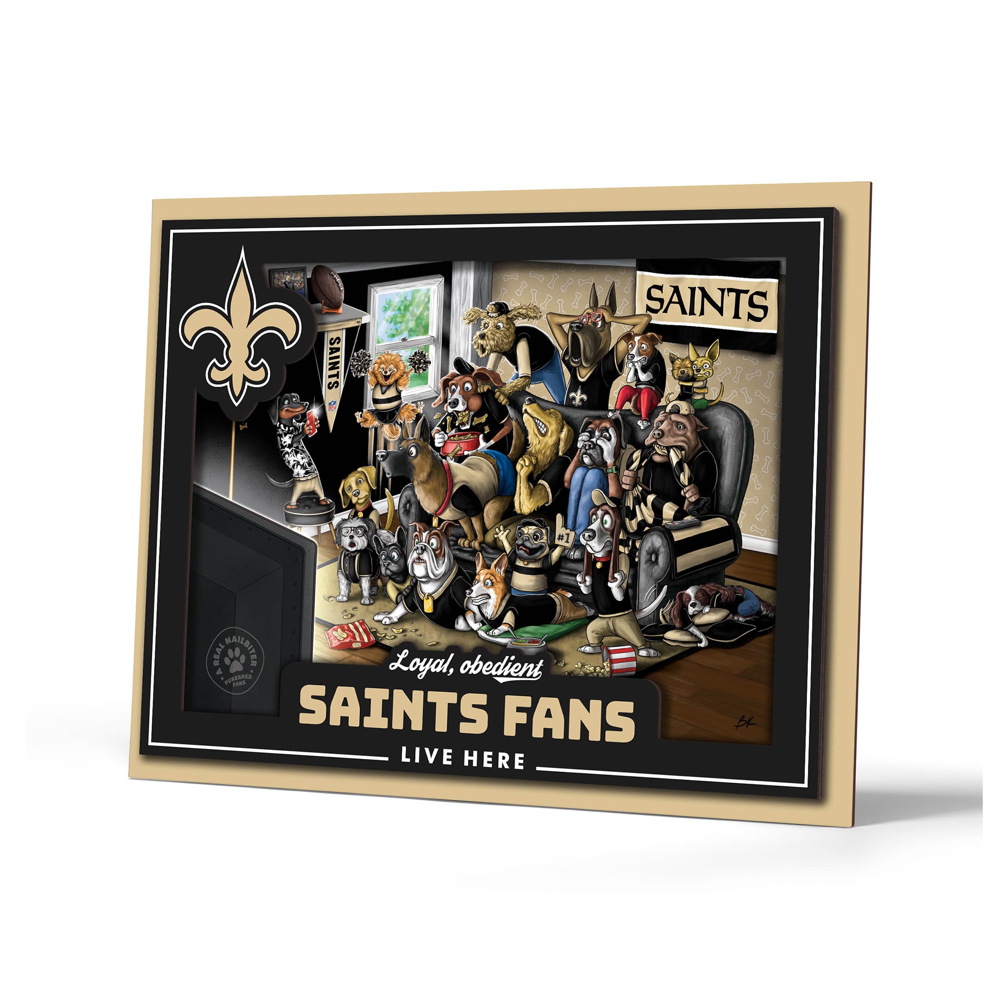 IDNA New Orleans Saints 13.25" x 17.25" Purebred Fans Wall Art