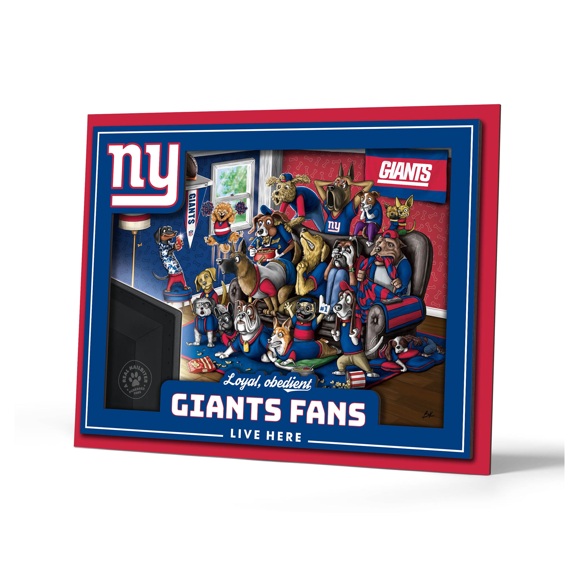 IDNA New York Giants 13.25" x 17.25" Purebred Fans Wall Art