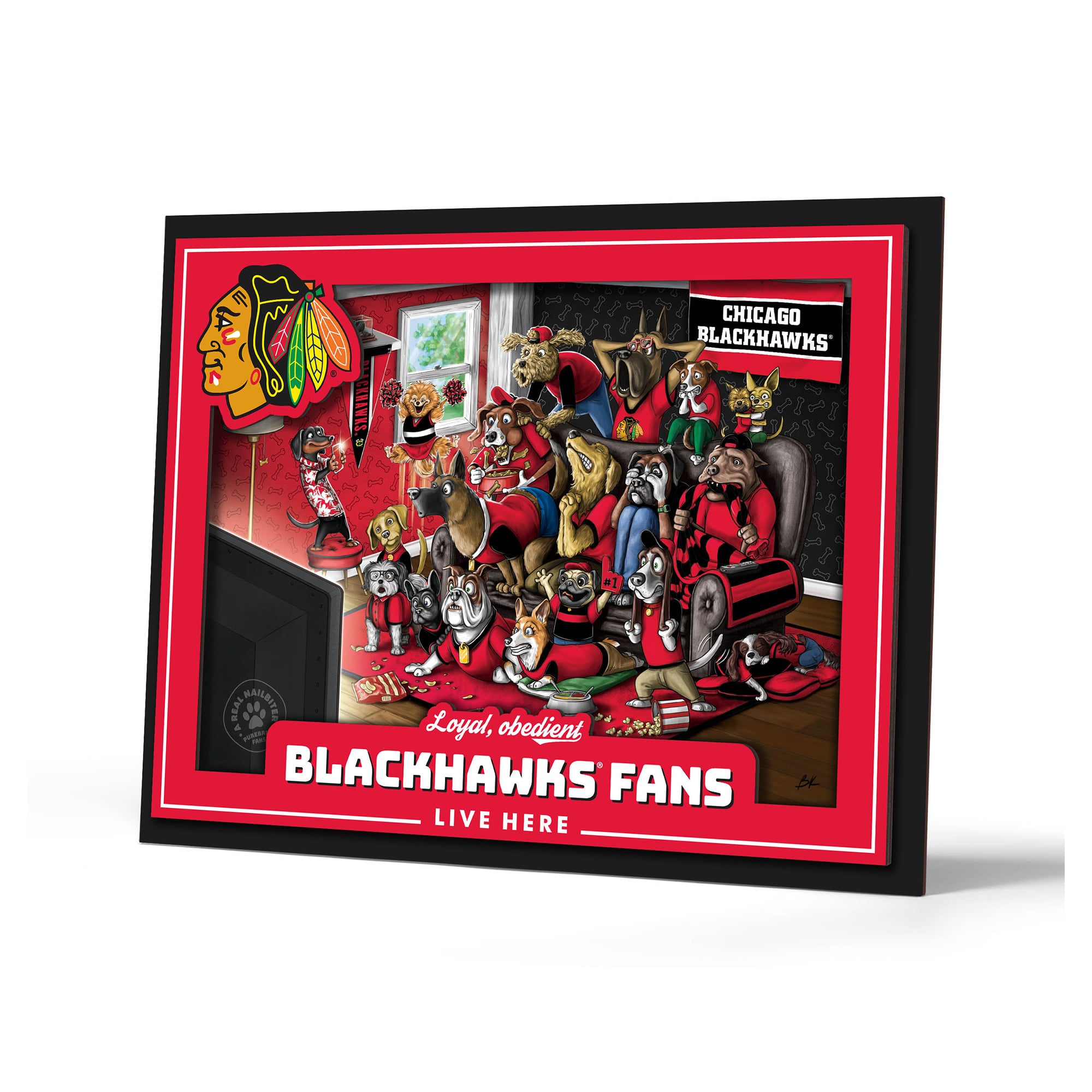 IDNA Chicago Blackhawks 13.25" x 17.25" Purebred Fans Wall Art