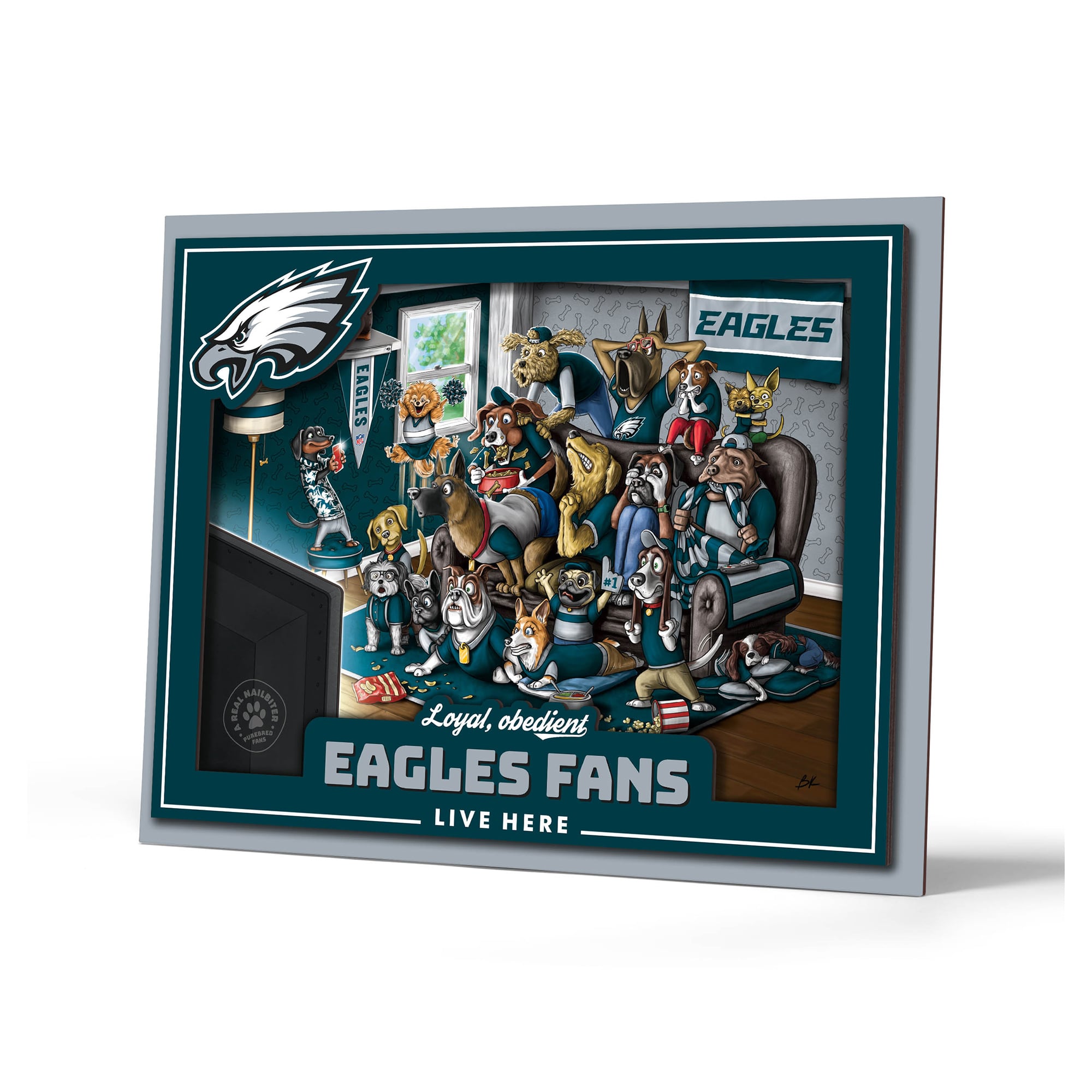 IDNA Philadelphia Eagles 13.25" x 17.25" Purebred Fans Wall Art