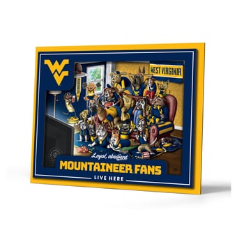 IDNA West Virginia Mountaineers 13.25" x 17.25" Purebred Fans Wall Art