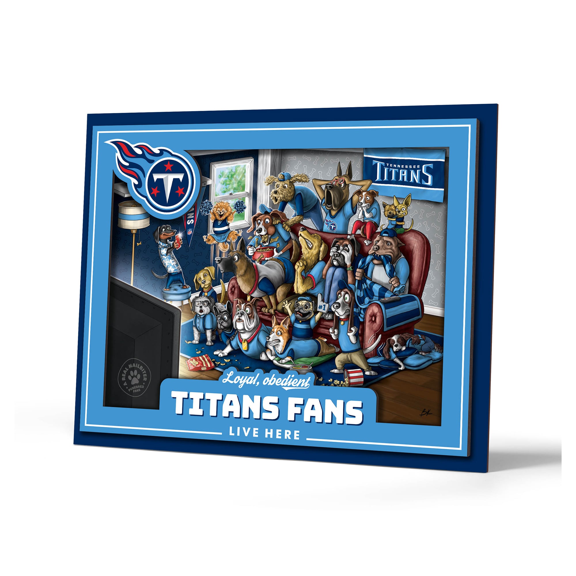 IDNA Tennessee Titans 13.25" x 17.25" Purebred Fans Wall Art
