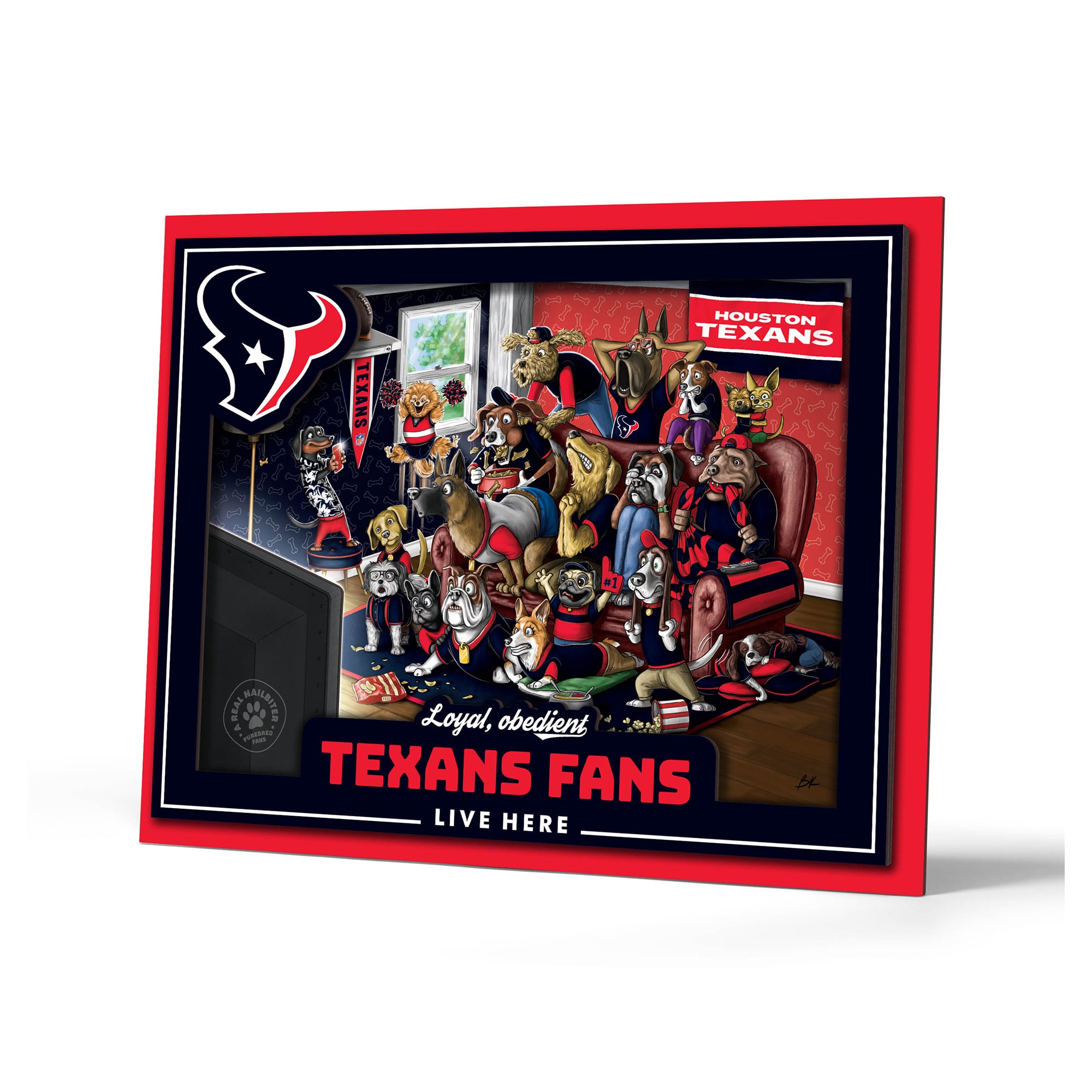 IDNA Houston Texans 13.25" x 17.25" Purebred Fans Wall Art