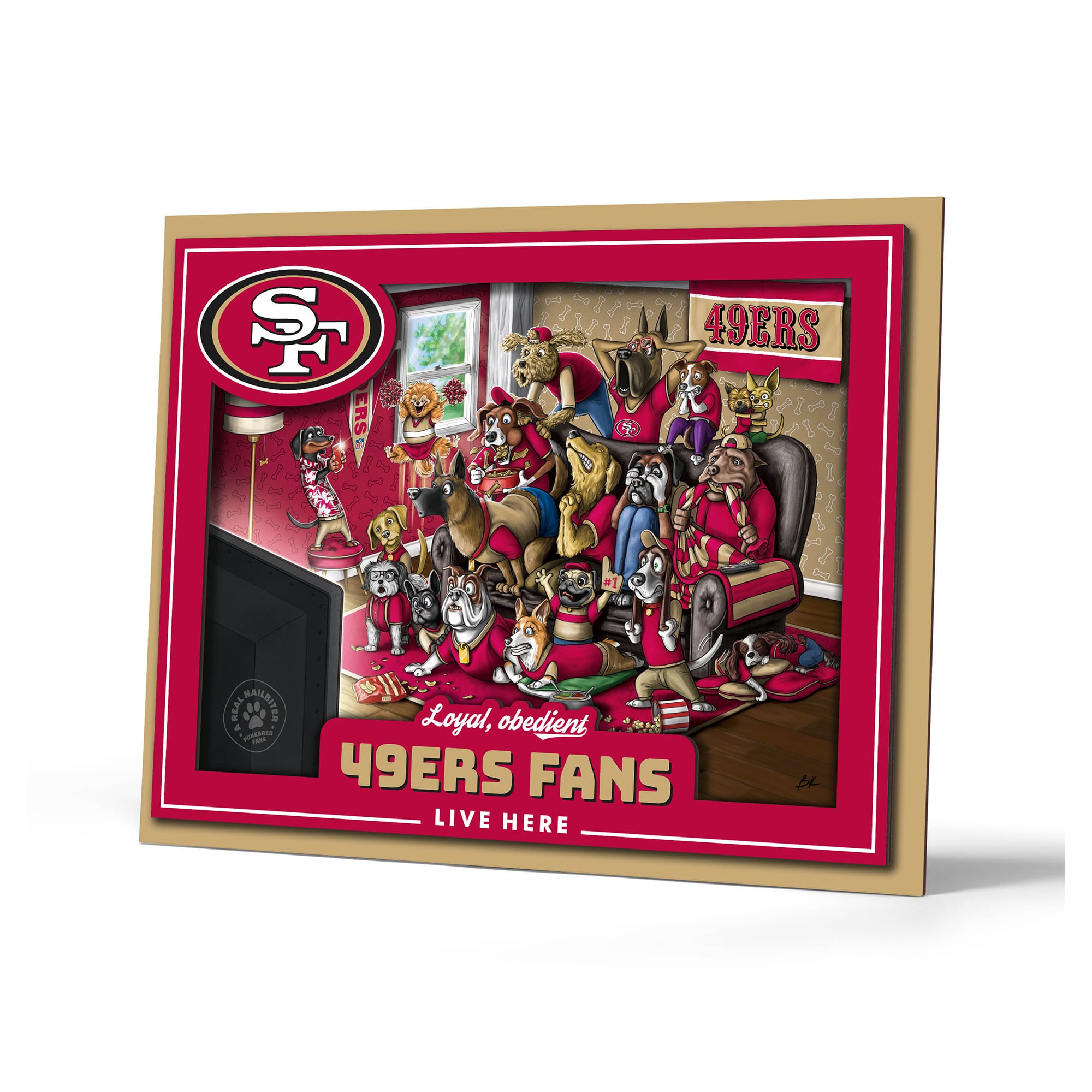 IDNA San Francisco 49ers 13.25" x 17.25" Purebred Fans Wall Art
