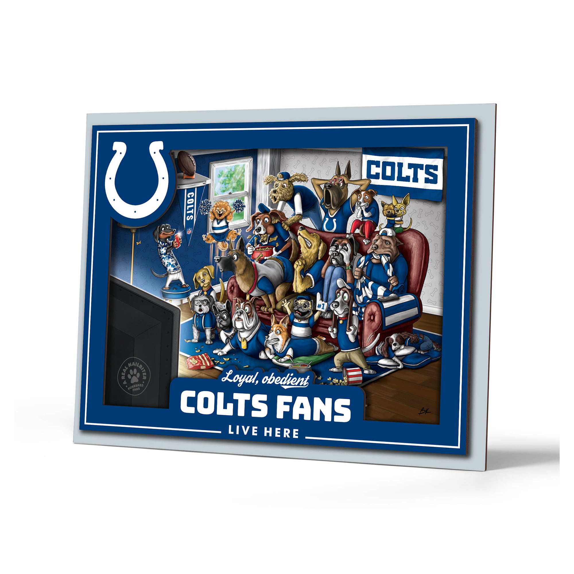 IDNA Indianapolis Colts 13.25" x 17.25" Purebred Fans Wall Art