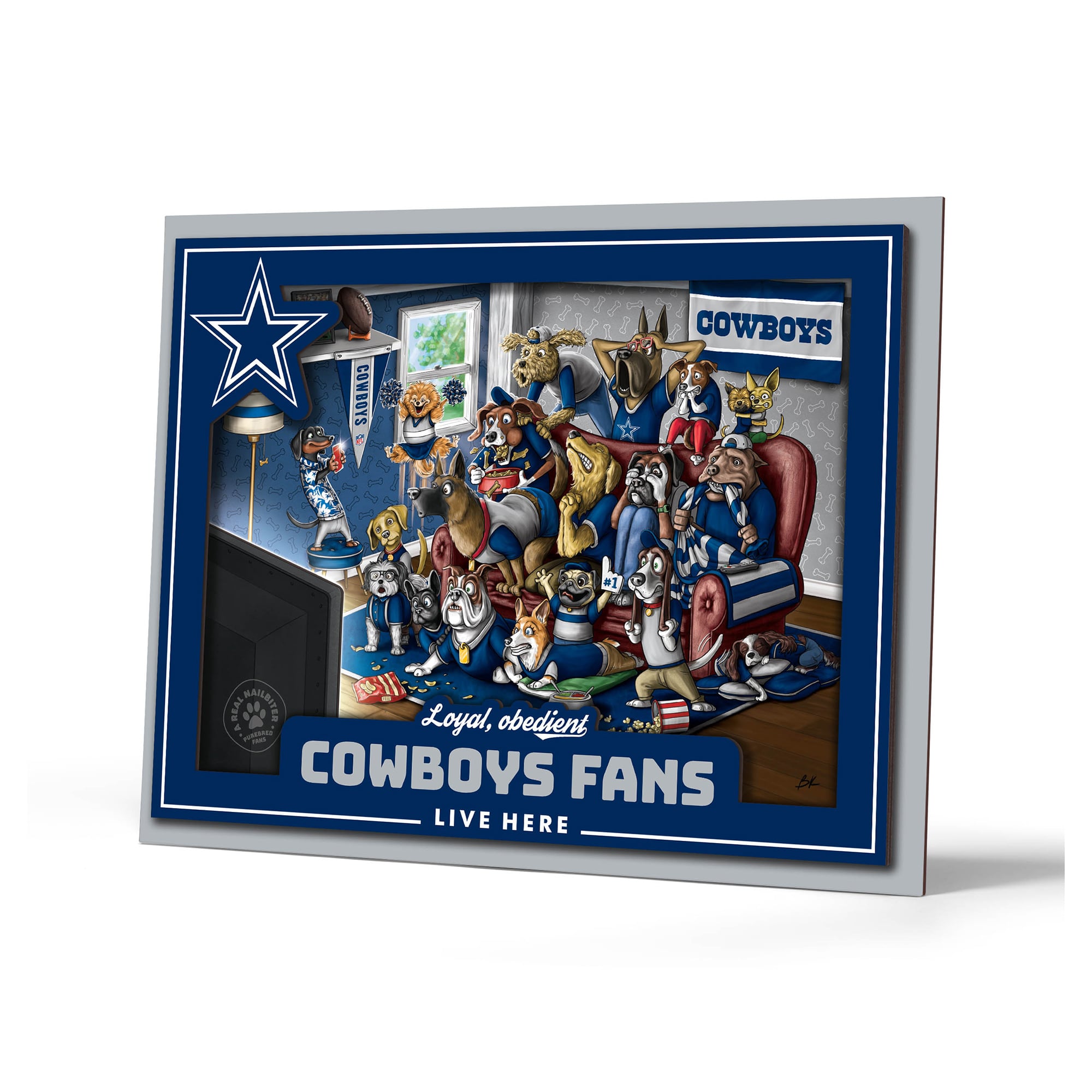 IDNA Dallas Cowboys 13.25" x 17.25" Purebred Fans Wall Art