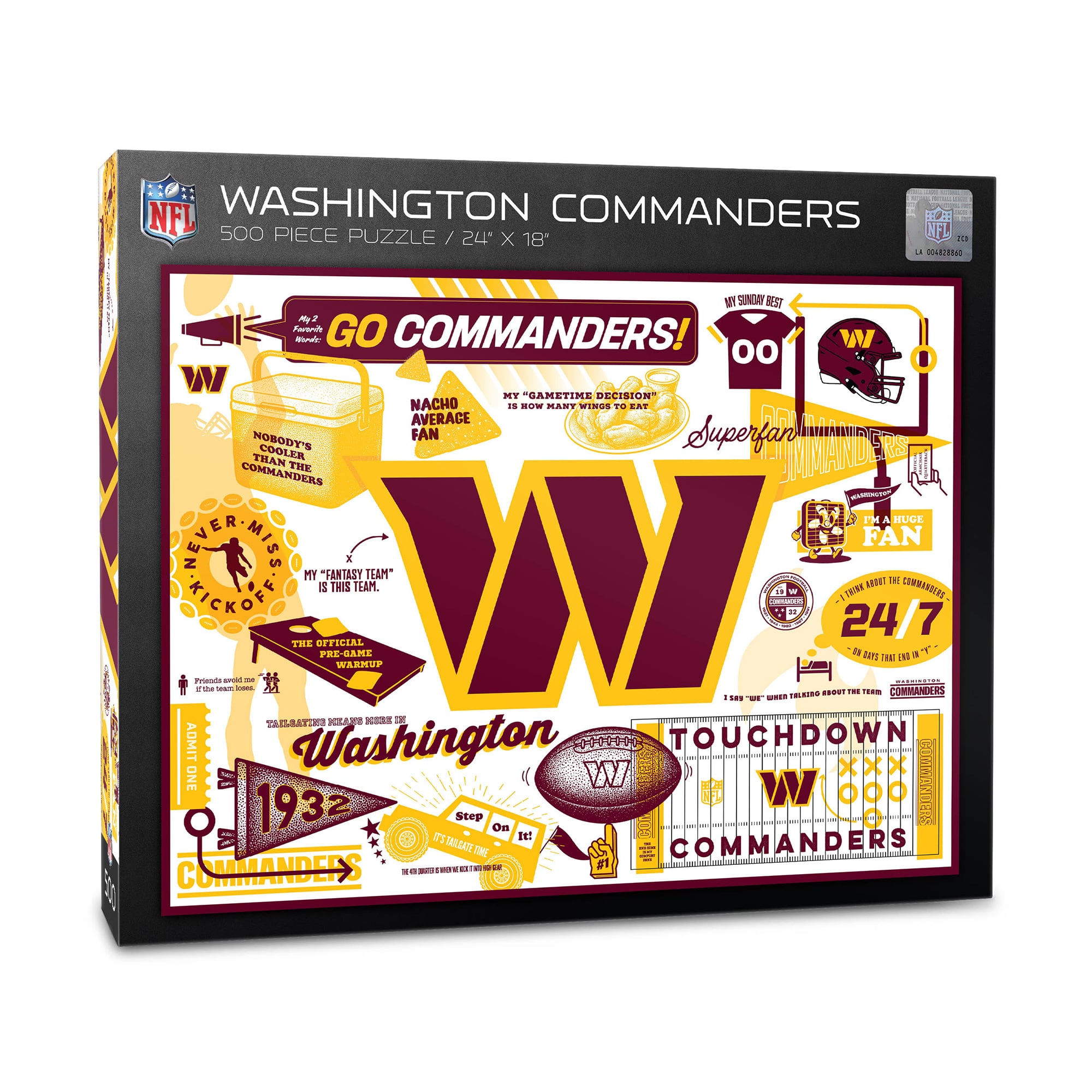 IDNA Washington Commanders 500-Piece Scrapbook Puzzle