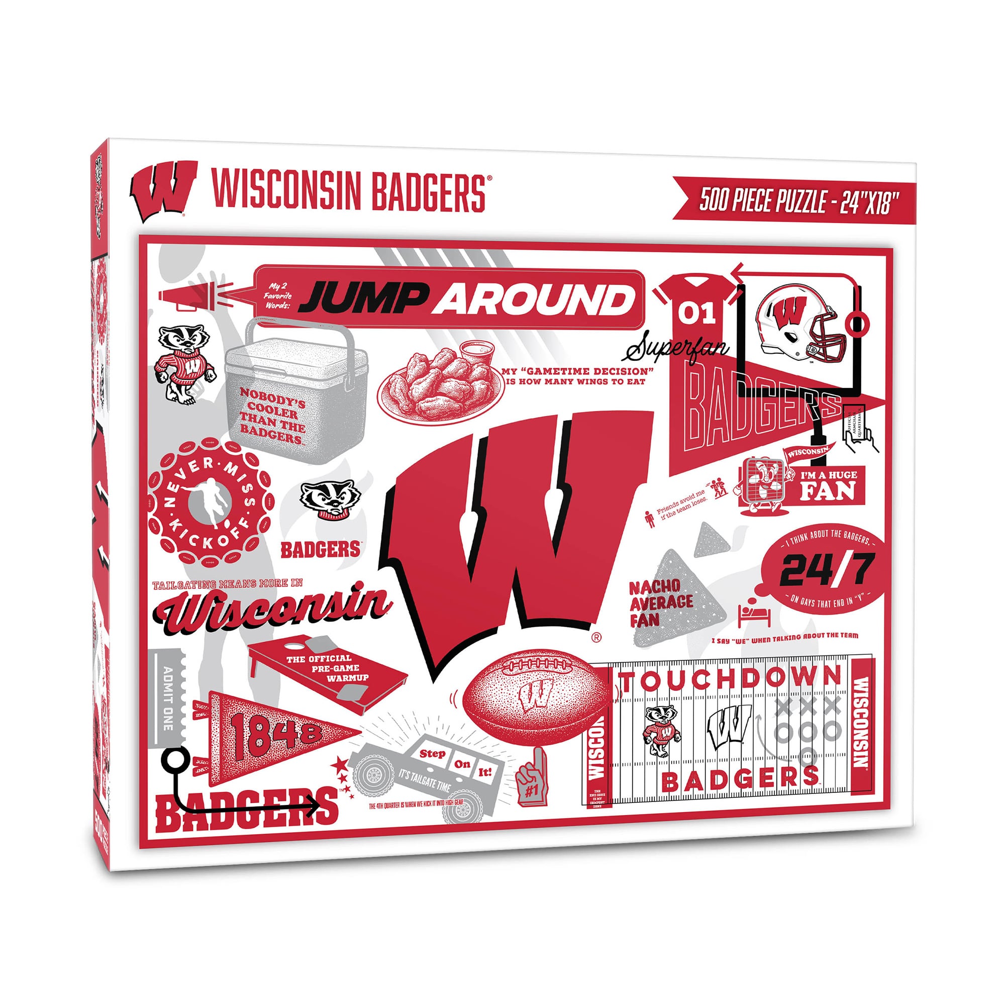 IDNA Wisconsin Badgers 500-Piece Scrapbook Puzzle