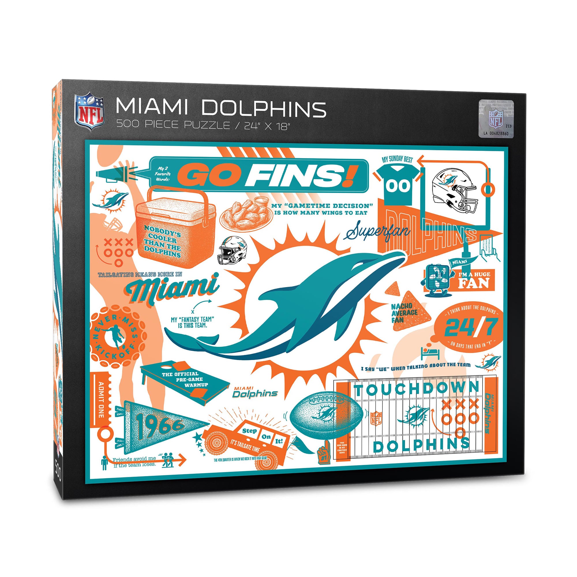 IDNA Miami Dolphins 500-Piece Scrapbook Puzzle