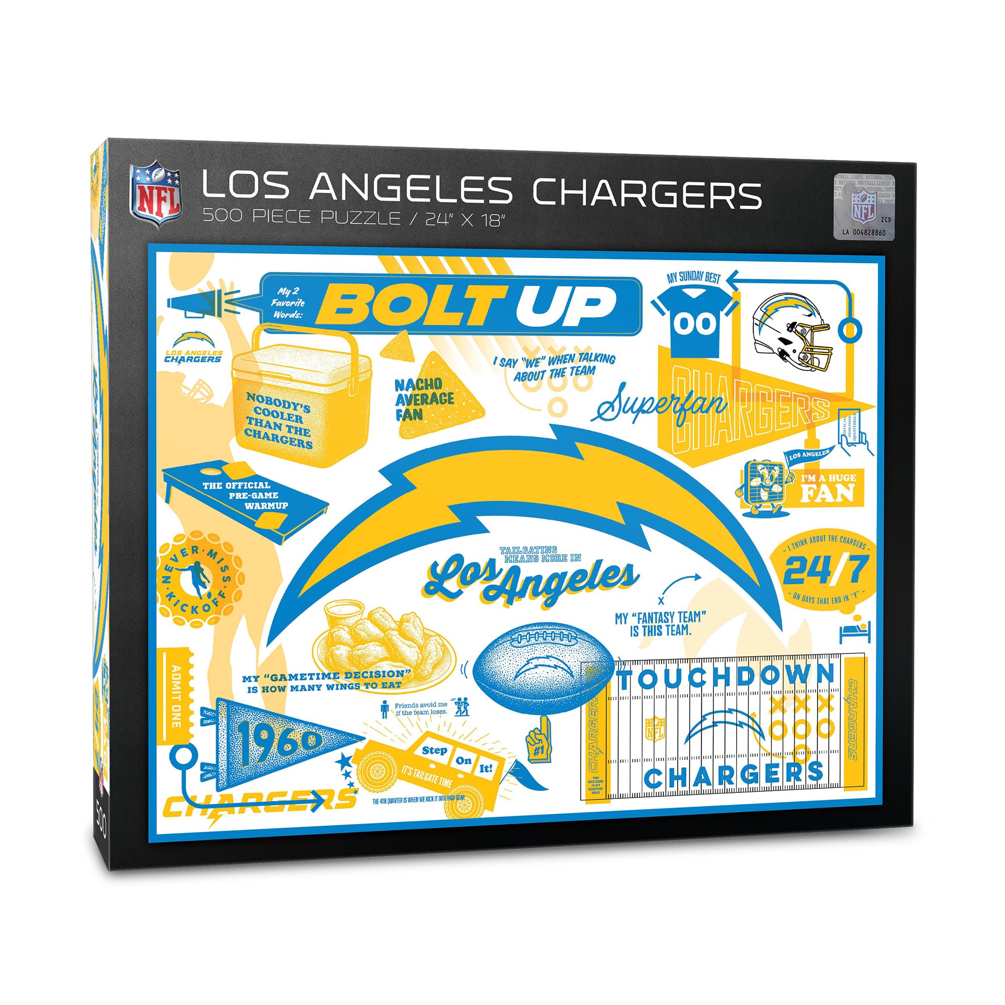 IDNA Los Angeles Chargers 500-Piece Scrapbook Puzzle