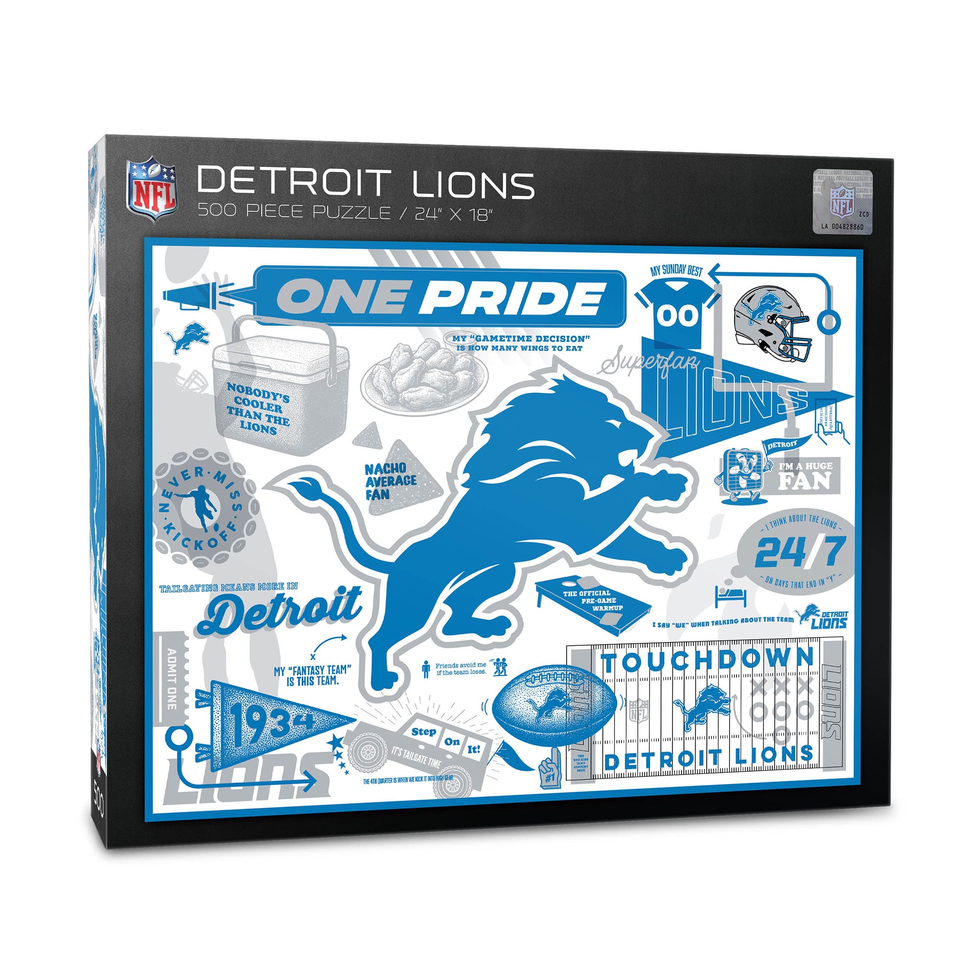 IDNA Detroit Lions 500-Piece Scrapbook Puzzle