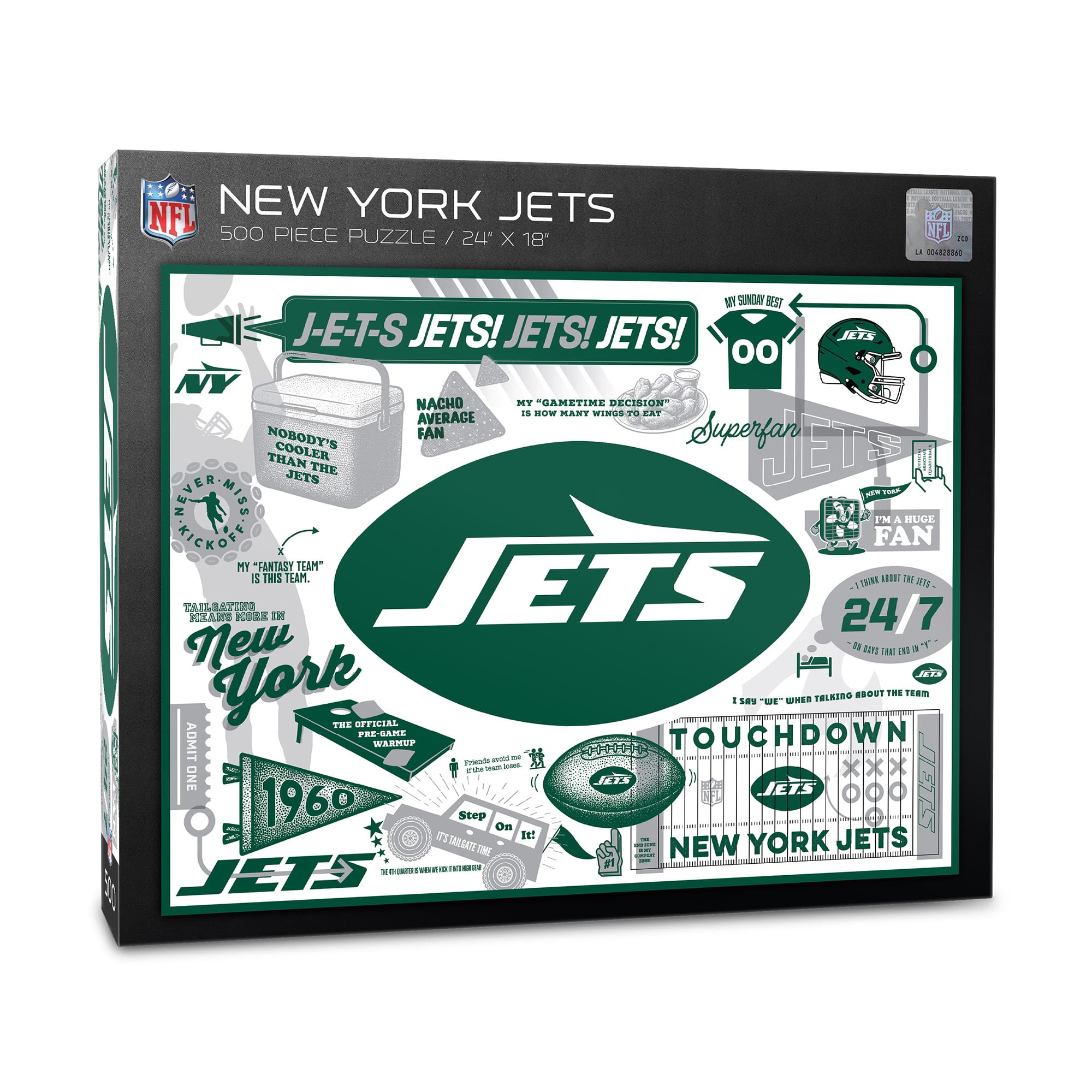 IDNA New York Jets 500-Piece Scrapbook Puzzle