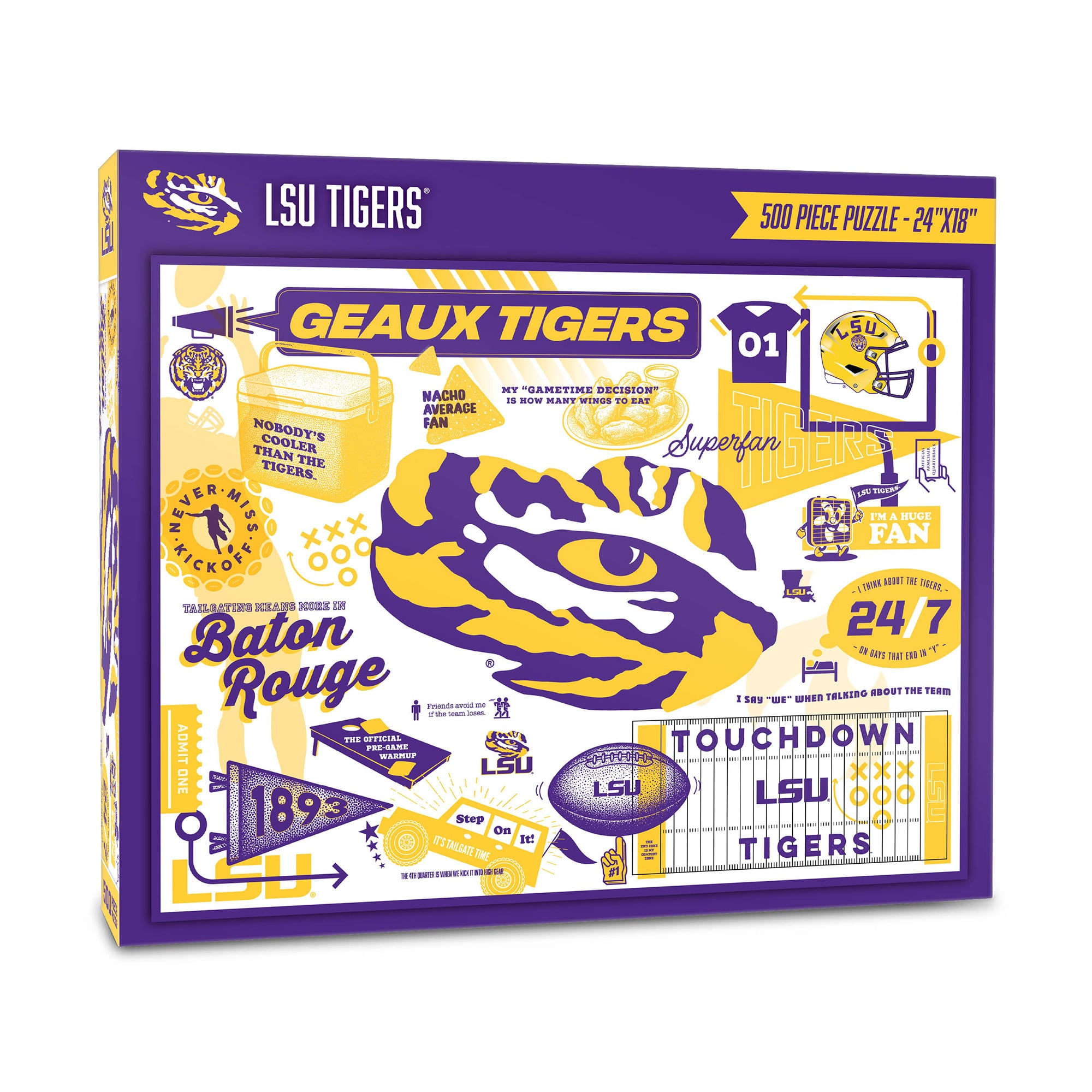 IDNA LSU Tigers 500-Piece Scrapbook Puzzle