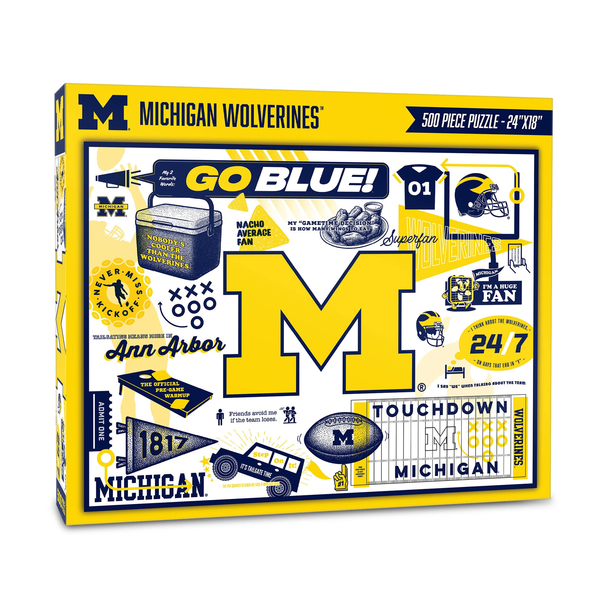 IDNA Michigan Wolverines 500-Piece Scrapbook Puzzle