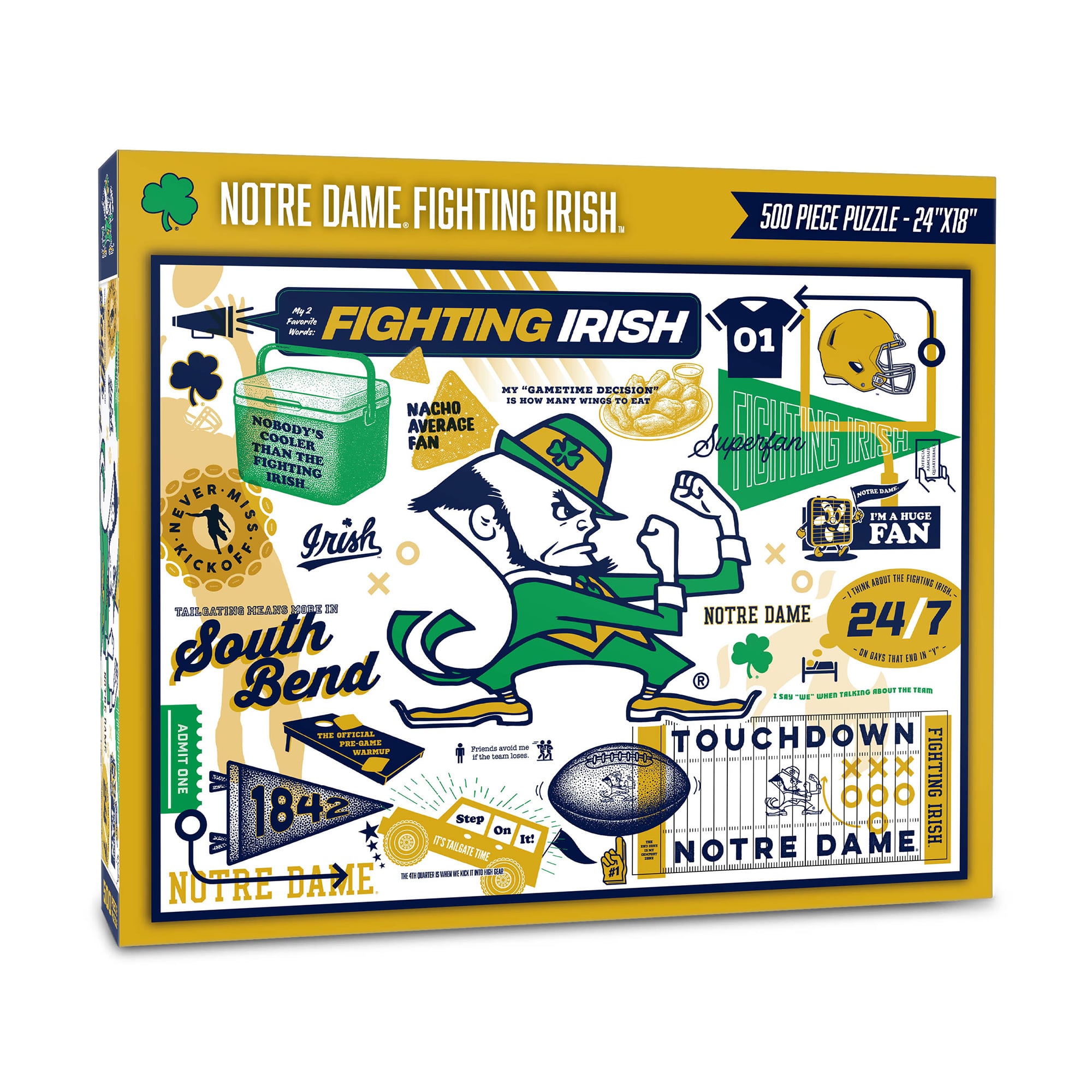 IDNA Notre Dame Fighting Irish 500-Piece Scrapbook Puzzle