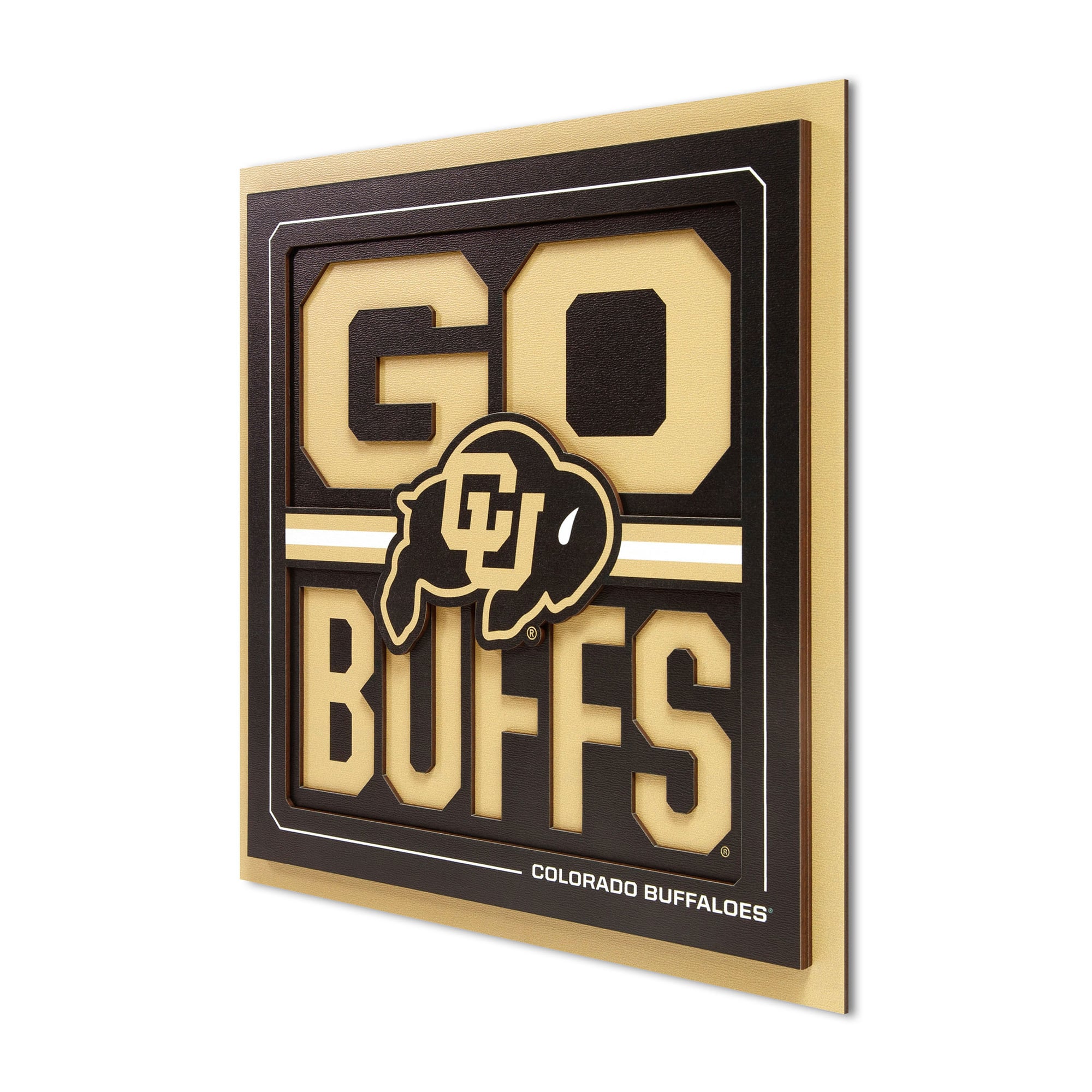 IDNA Colorado Buffaloes 12" x 12" Slogan Series 3D Wall Art