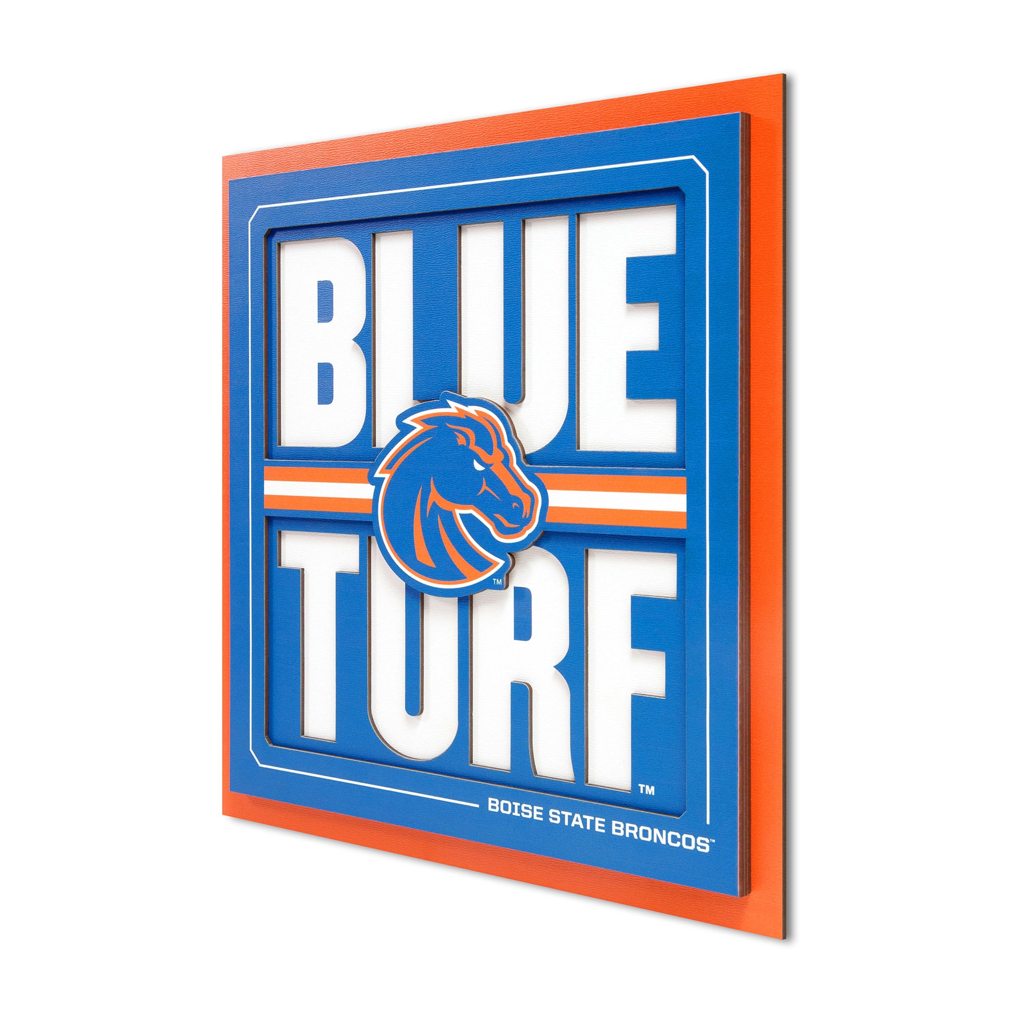 IDNA Boise State Broncos 12" x 12" Slogan Series 3D Wall Art