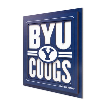 IDNA BYU Cougars 12" x 12" Slogan Series 3D Wall Art