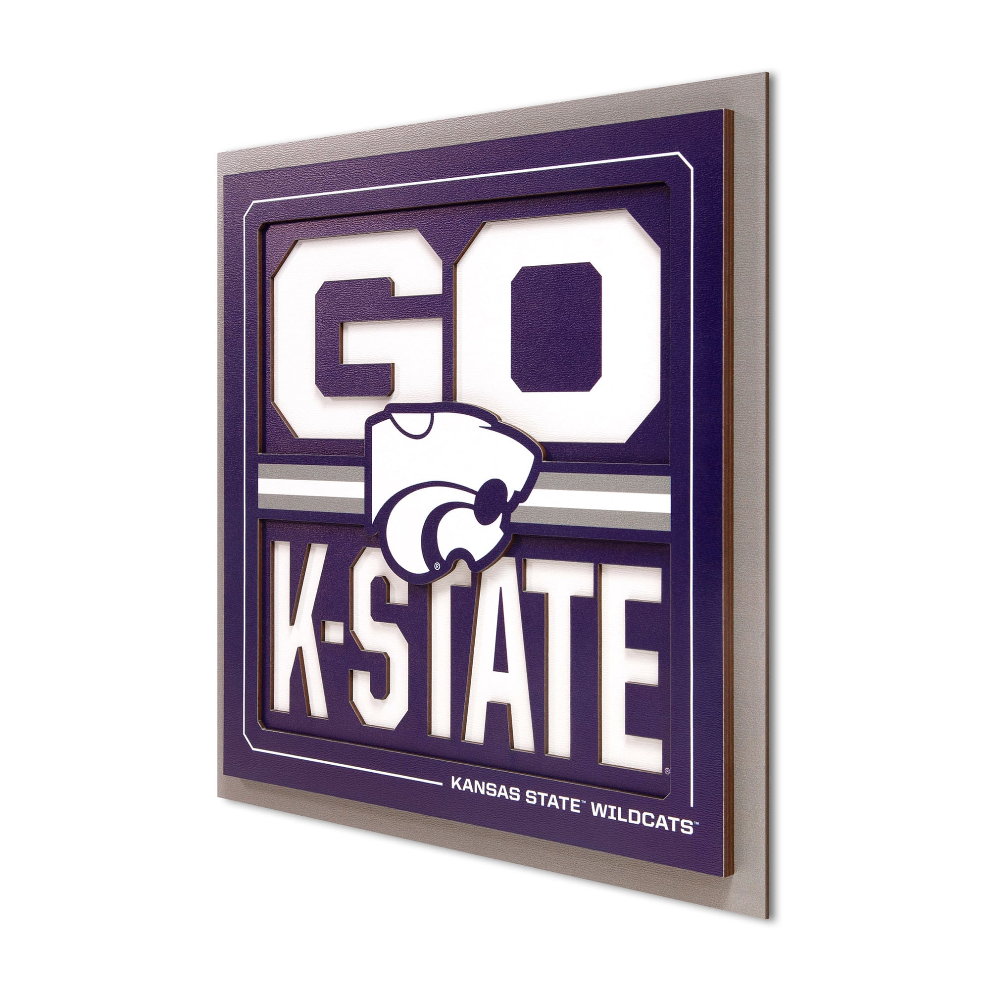 IDNA Kansas State Wildcats 12" x 12" Slogan Series 3D Wall Art