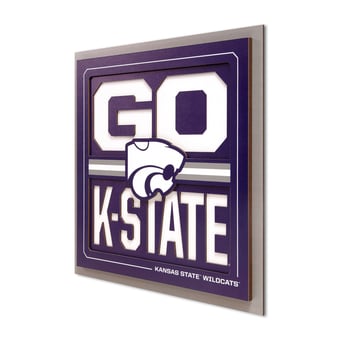 IDNA Kansas State Wildcats 12" x 12" Slogan Series 3D Wall Art