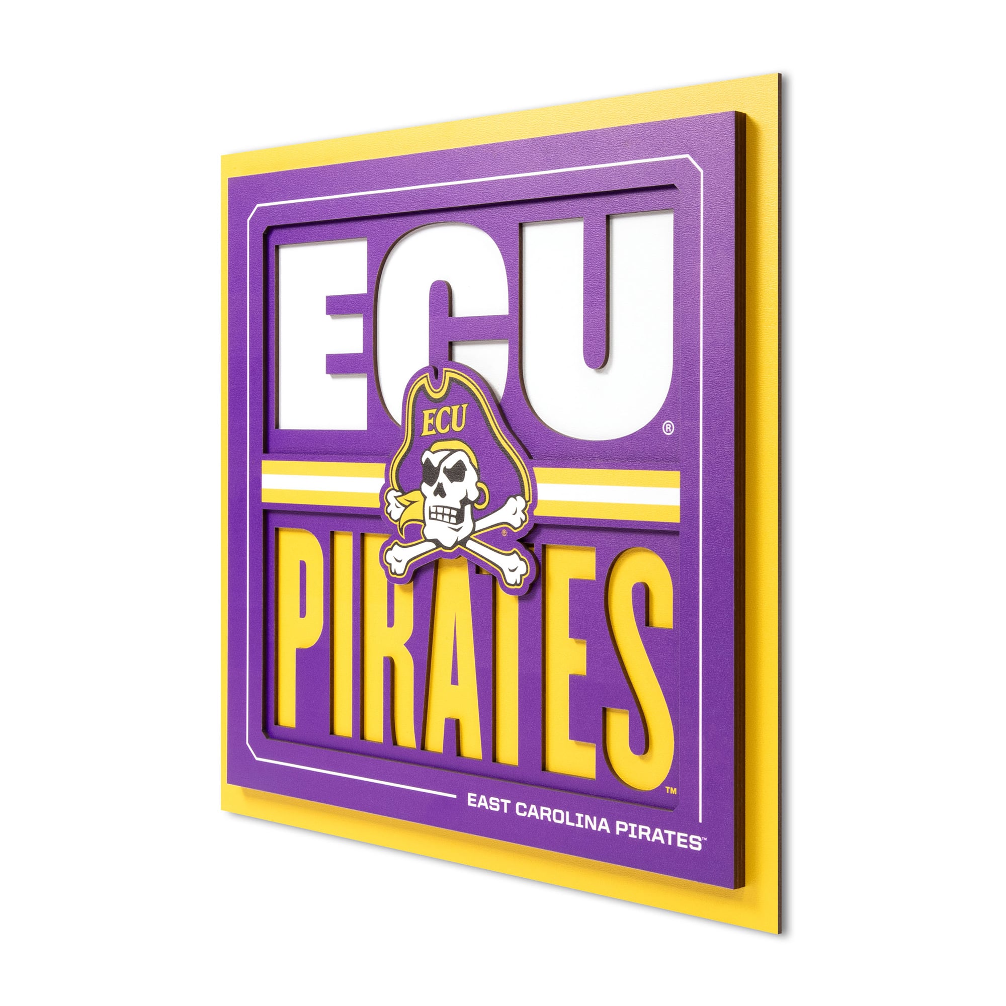 IDNA ECU Pirates 12" x 12" Slogan Series 3D Wall Art
