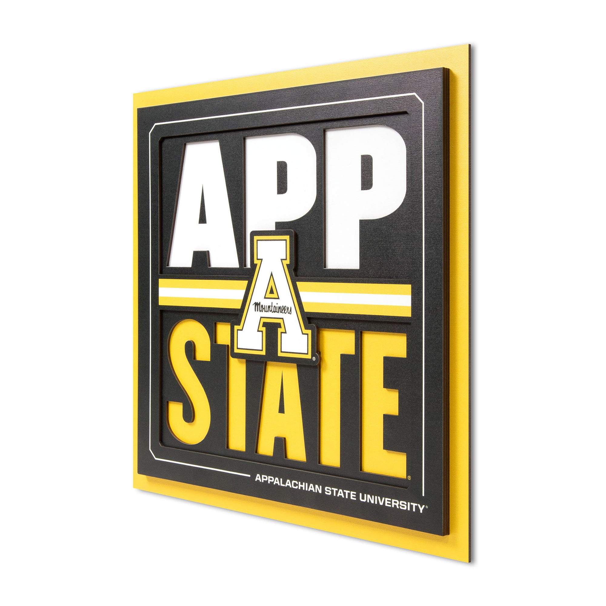 IDNA Appalachian State Mountaineers 12" x 12" Slogan Series 3D Wall Art