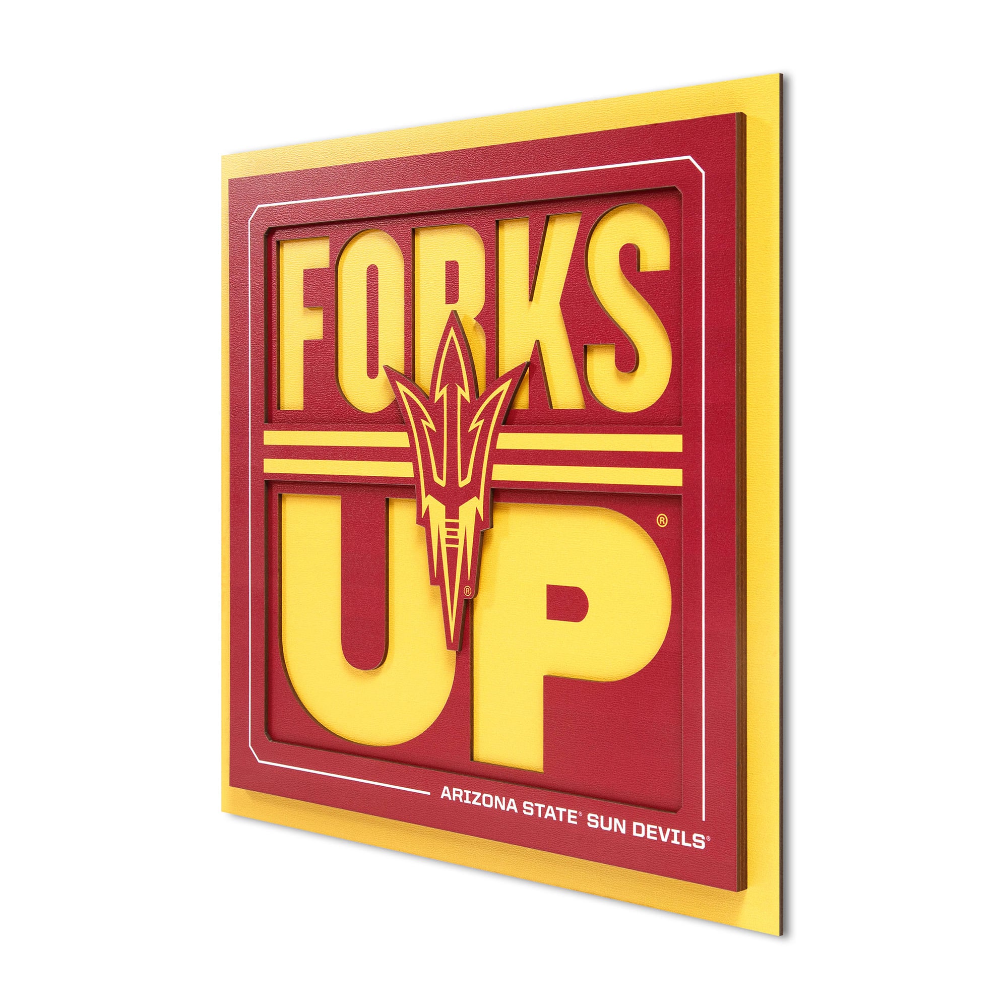 IDNA Arizona State Sun Devils 12" x 12" Slogan Series 3D Wall Art