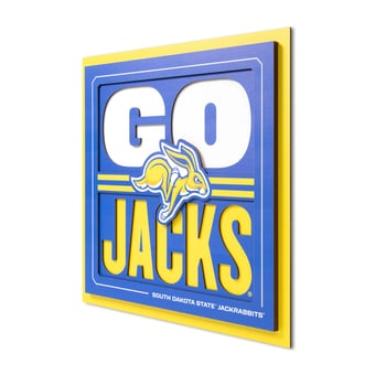 IDNA South Dakota State Jackrabbits 12" x 12" Slogan Series 3D Wall Art