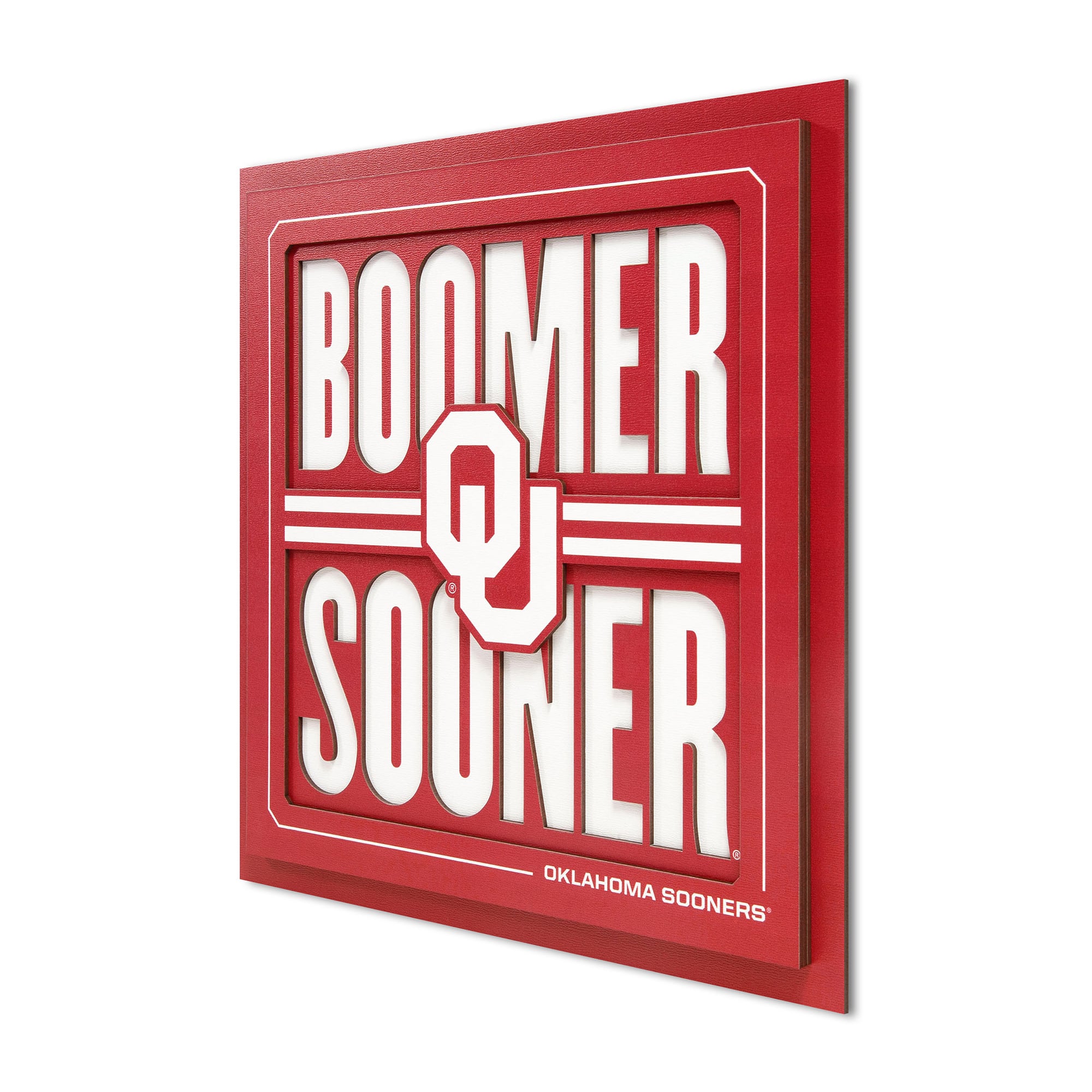 IDNA Oklahoma Sooners 12" x 12" Slogan Series 3D Wall Art
