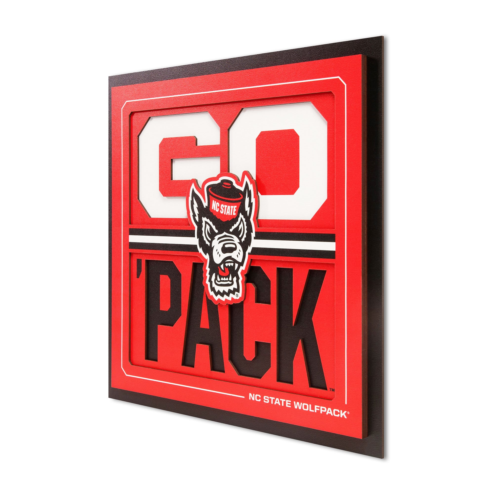IDNA NC State Wolfpack 12" x 12" Slogan Series 3D Wall Art