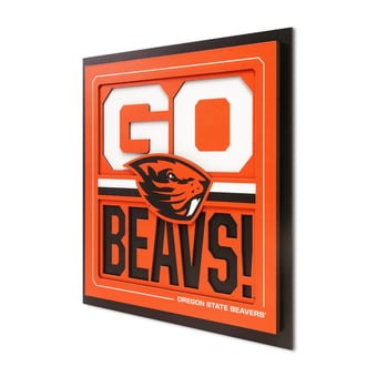 IDNA Oregon State Beavers 12" x 12" Slogan Series 3D Wall Art