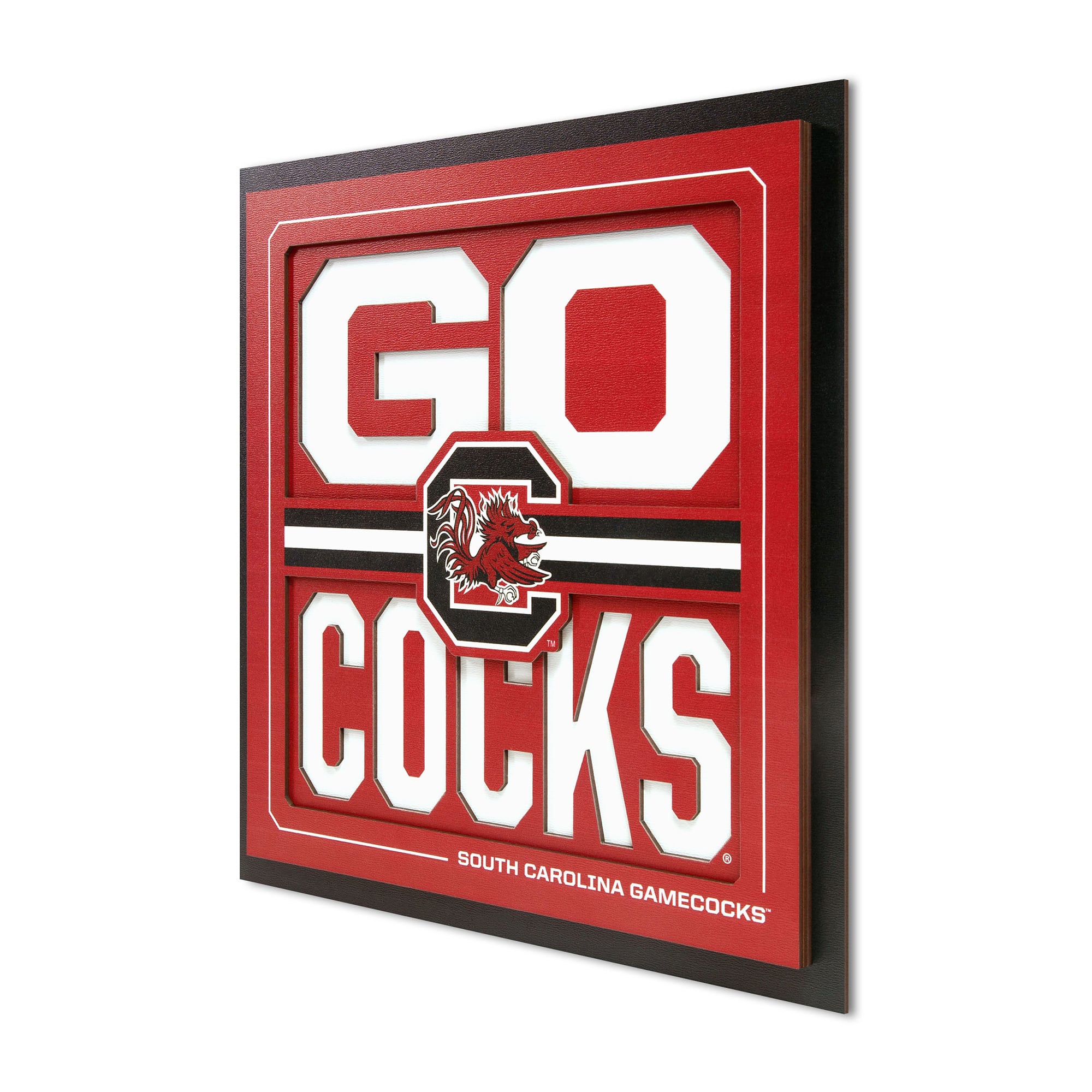 IDNA South Carolina Gamecocks 12" x 12" Slogan Series 3D Wall Art