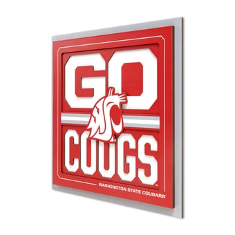IDNA Washington State Cougars 12" x 12" Slogan Series 3D Wall Art