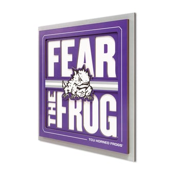 IDNA TCU Horned Frogs 12" x 12" Slogan Series 3D Wall Art