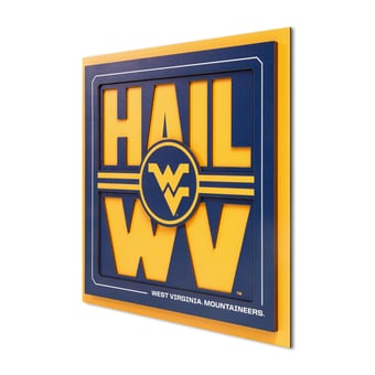 IDNA West Virginia Mountaineers 12" x 12" Slogan Series 3D Wall Art