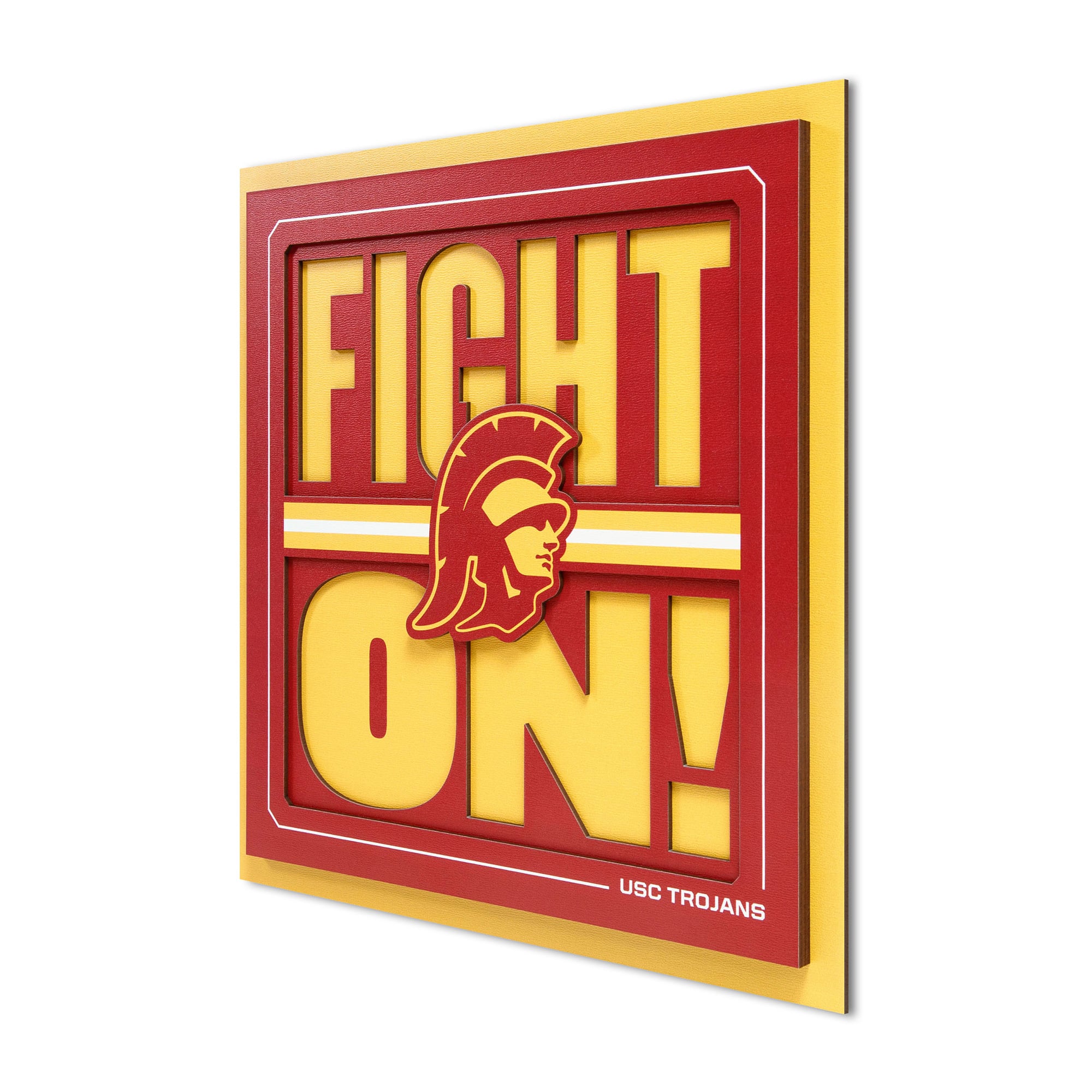 IDNA USC Trojans 12" x 12" Slogan Series 3D Wall Art