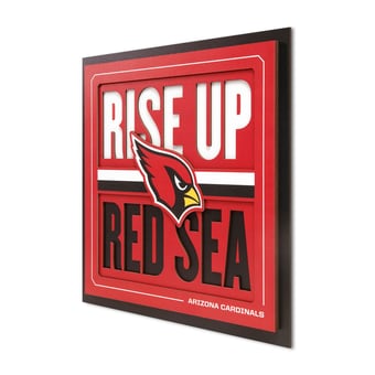 IDNA Arizona Cardinals 12" x 12" Slogan Series 3D Wall Art