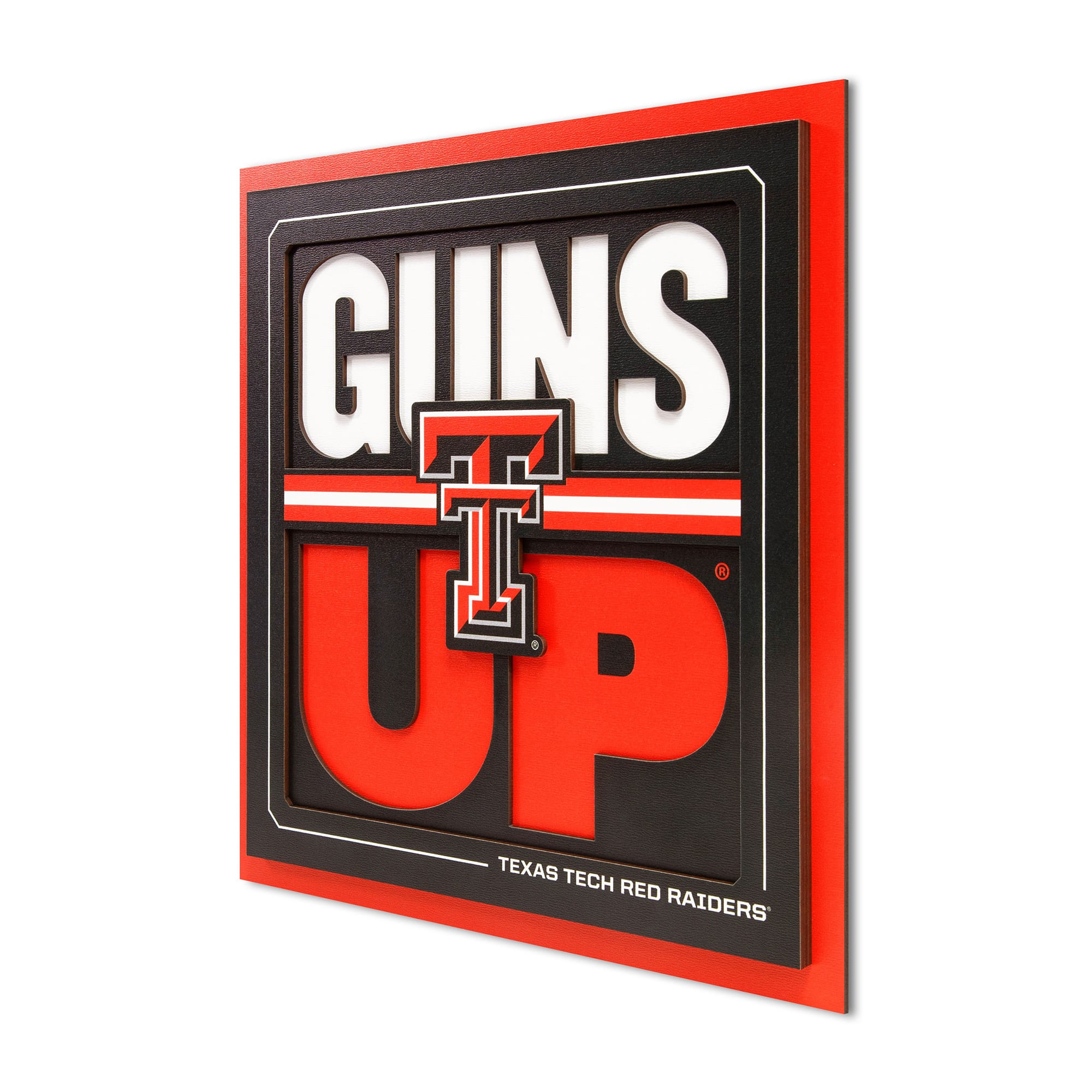 IDNA Texas Tech Red Raiders 12" x 12" Slogan Series 3D Wall Art