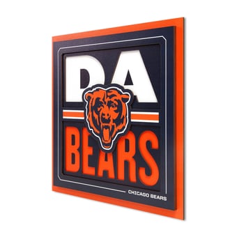 IDNA Chicago Bears 12" x 12" Slogan Series 3D Wall Art
