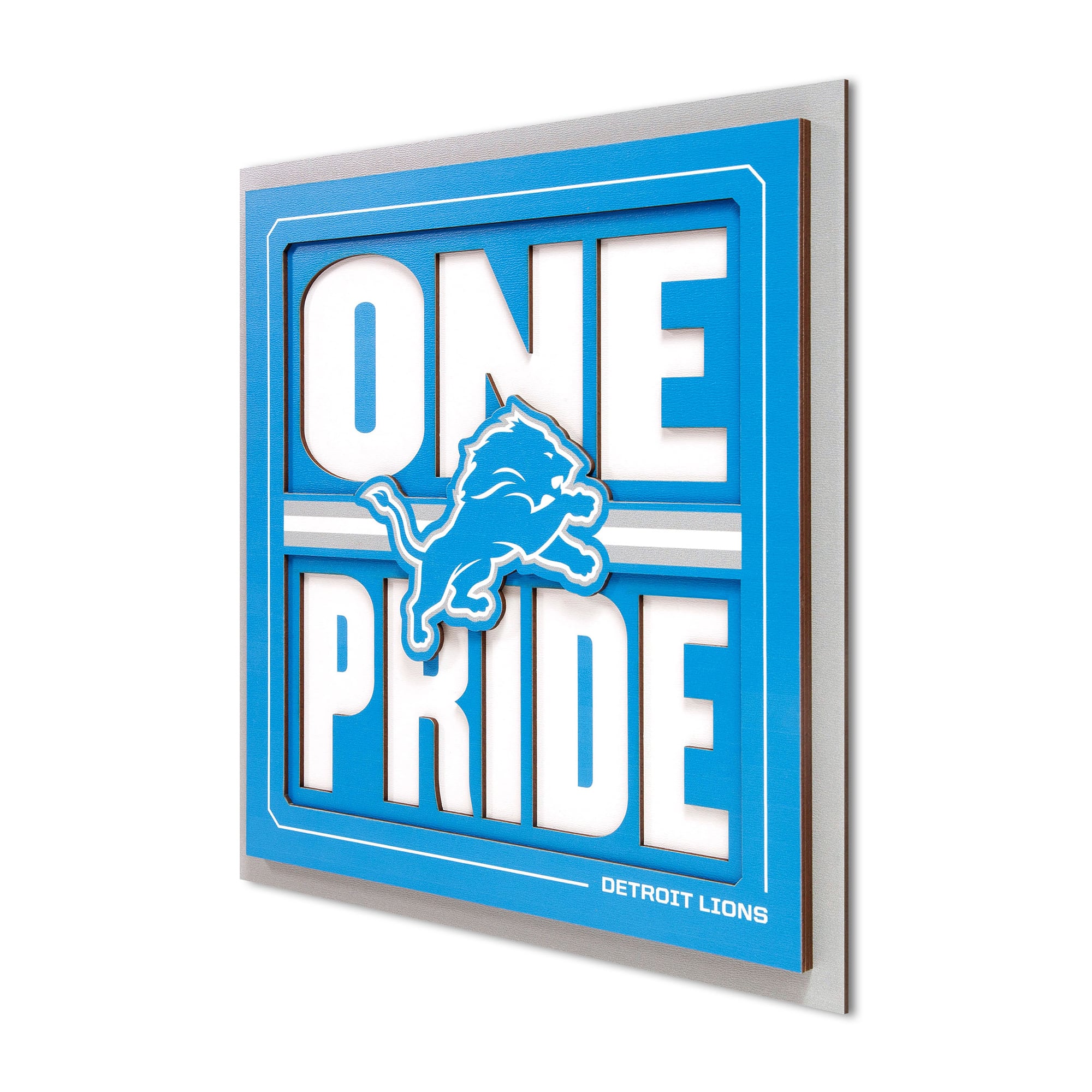 IDNA Detroit Lions 12" x 12" Slogan Series 3D Wall Art