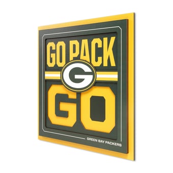 IDNA Green Bay Packers 12" x 12" Slogan Series 3D Wall Art