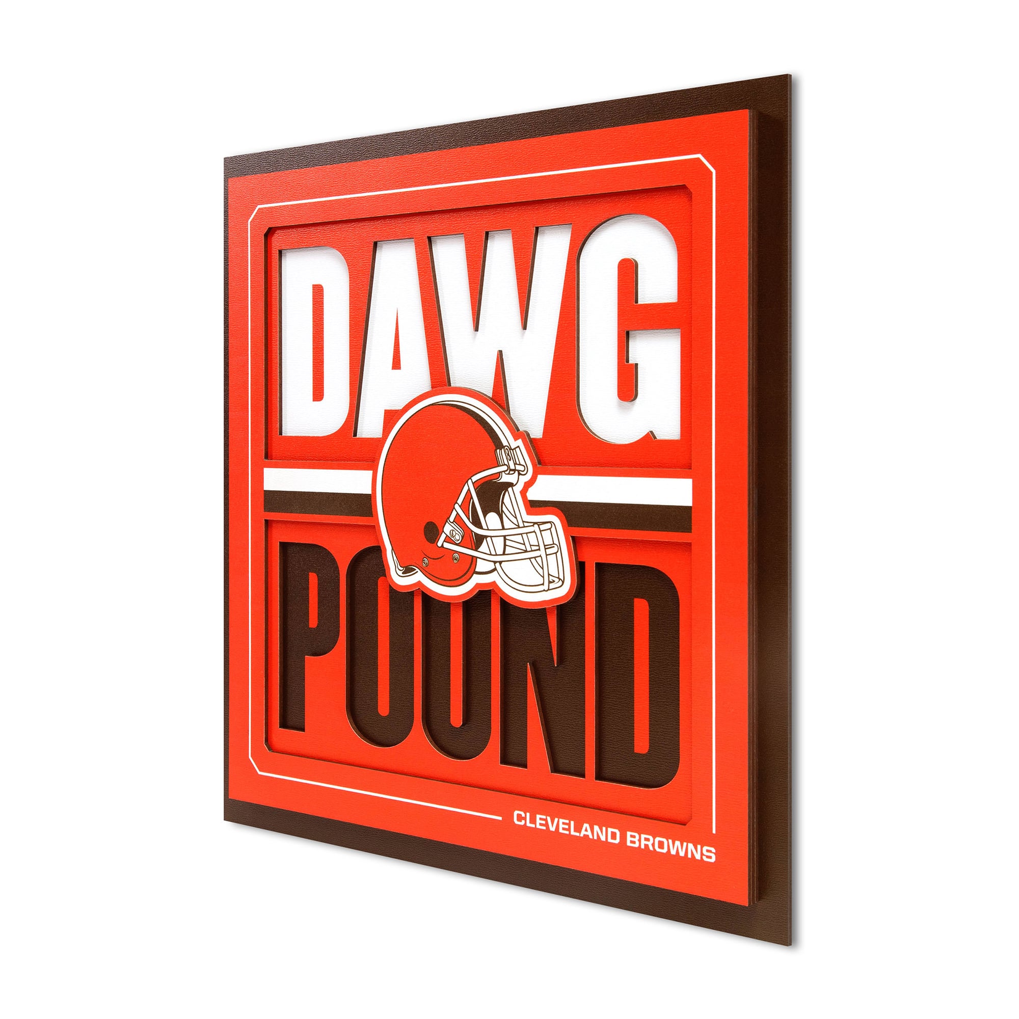 IDNA Cleveland Browns 12" x 12" Slogan Series 3D Wall Art