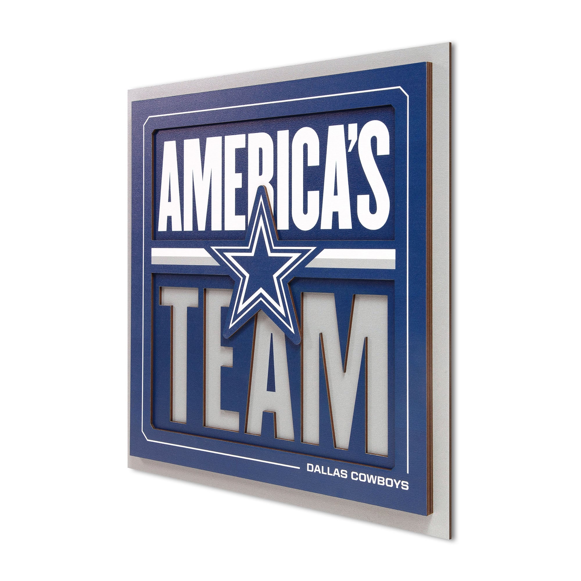 IDNA Dallas Cowboys 12" x 12" Slogan Series 3D Wall Art