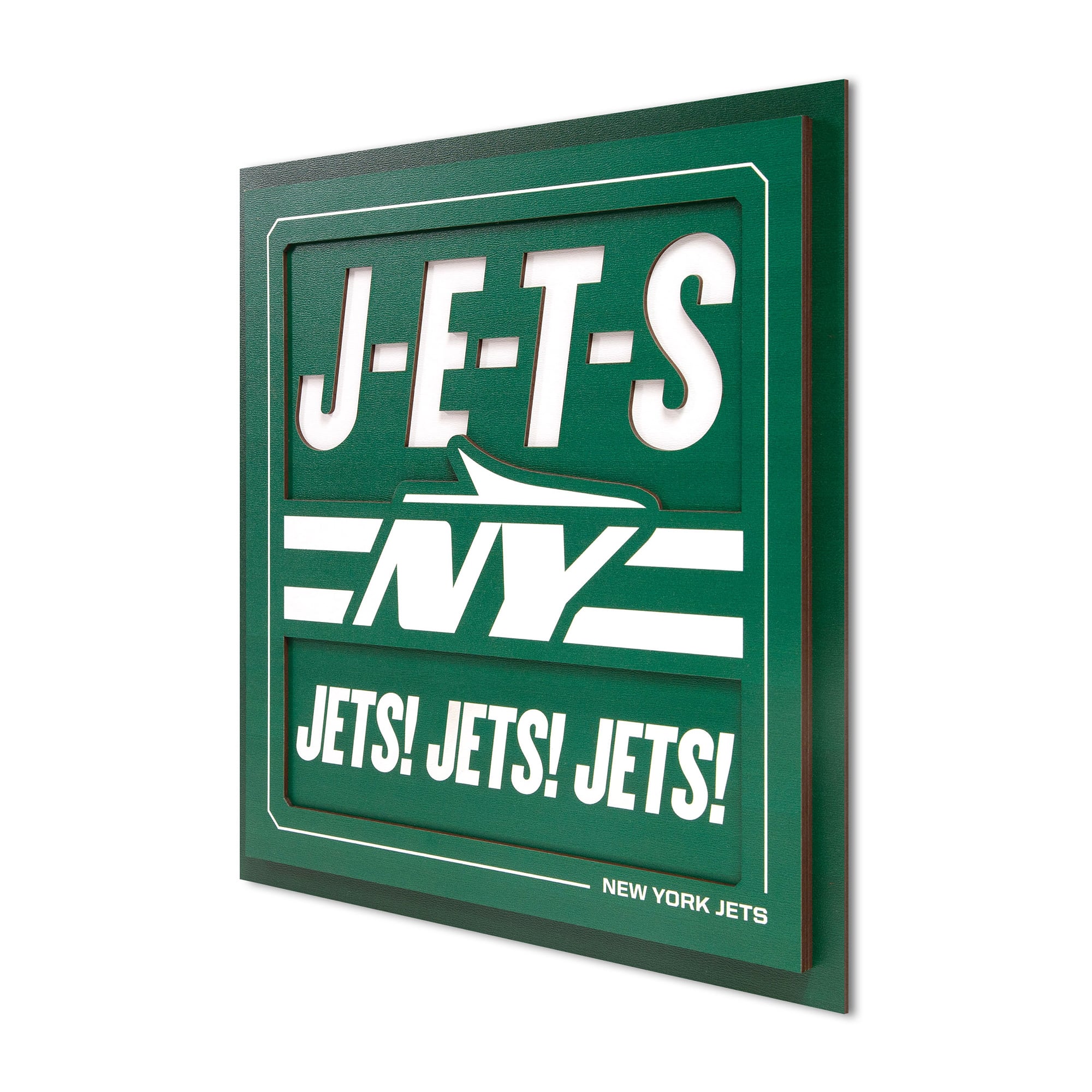IDNA New York Jets 12" x 12" Slogan Series 3D Wall Art