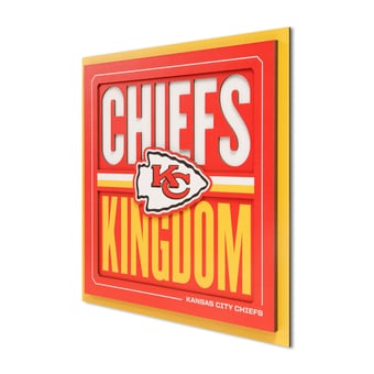 IDNA Kansas City Chiefs 12" x 12" Slogan Series 3D Wall Art